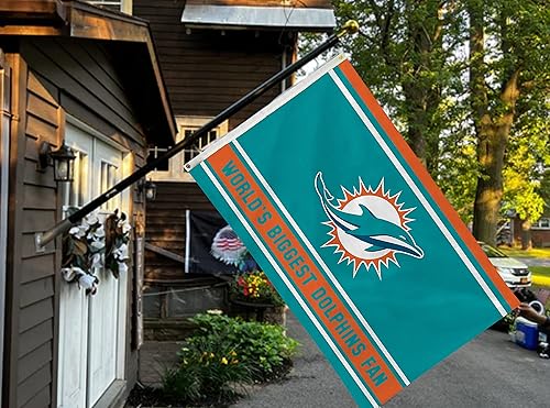 Miniatura 2 de Rico Industries NFL Miami Dolphins - Bandera de 3 x 5 pies, bandera de una sola cara, para interiores o exteriores, decoración del hogar