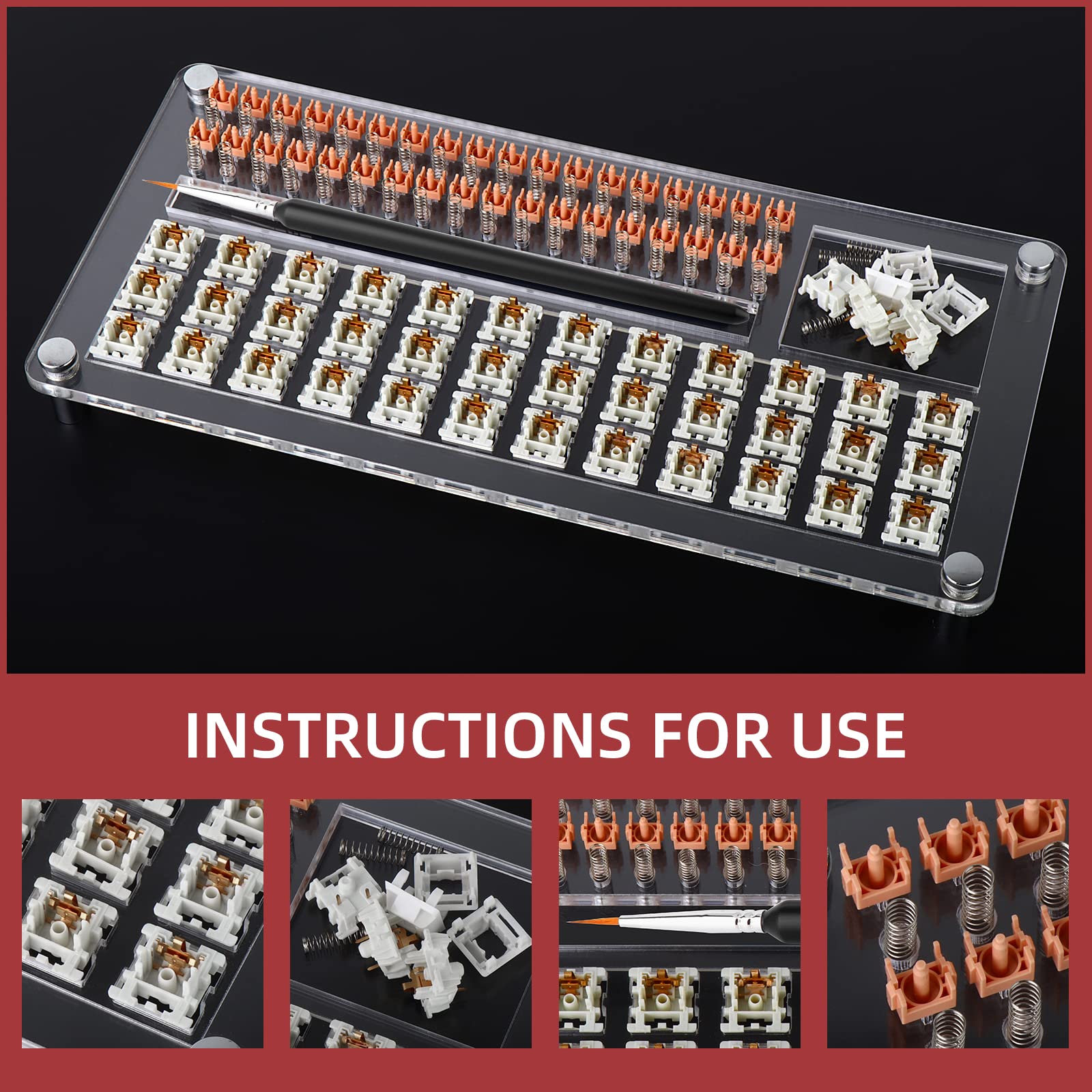 RUNJRX 36 Tastaturschalter-Schmierstation, GPL 205G0-15g, Schalteröffner, Schalterschmierbürste, Schalterschmierwerkzeug