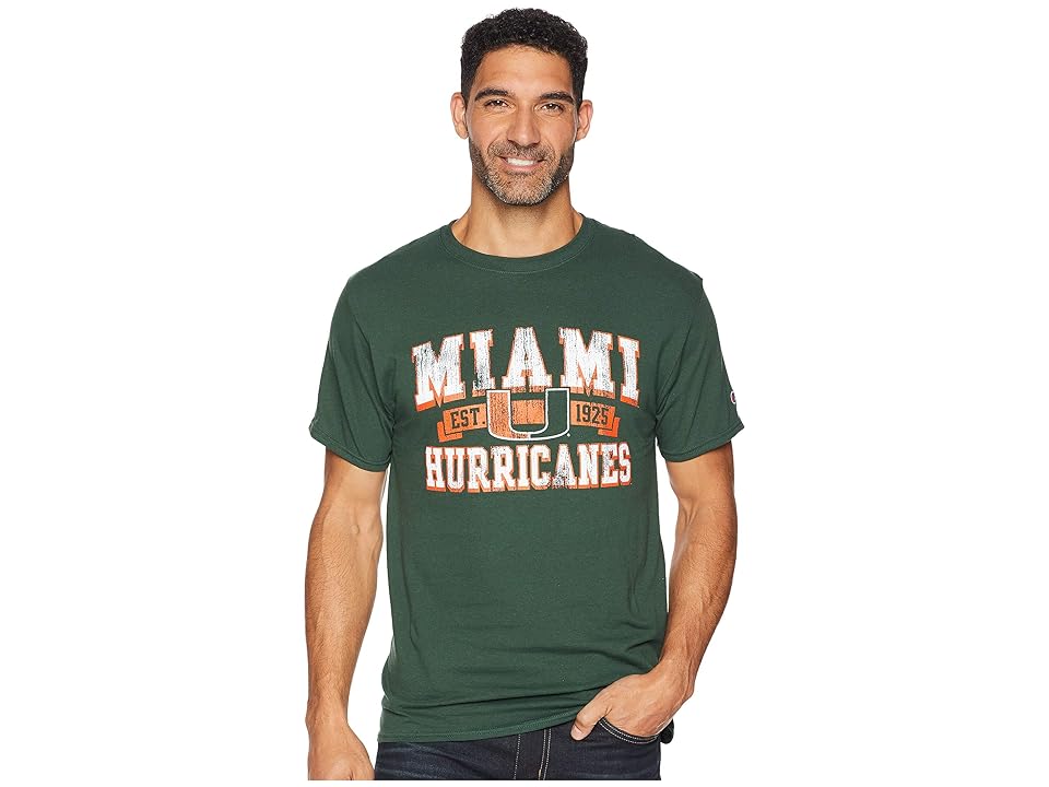 

Champion College Miami Hurricanes Jersey Tee (Dark Green) Boy's T Shirt