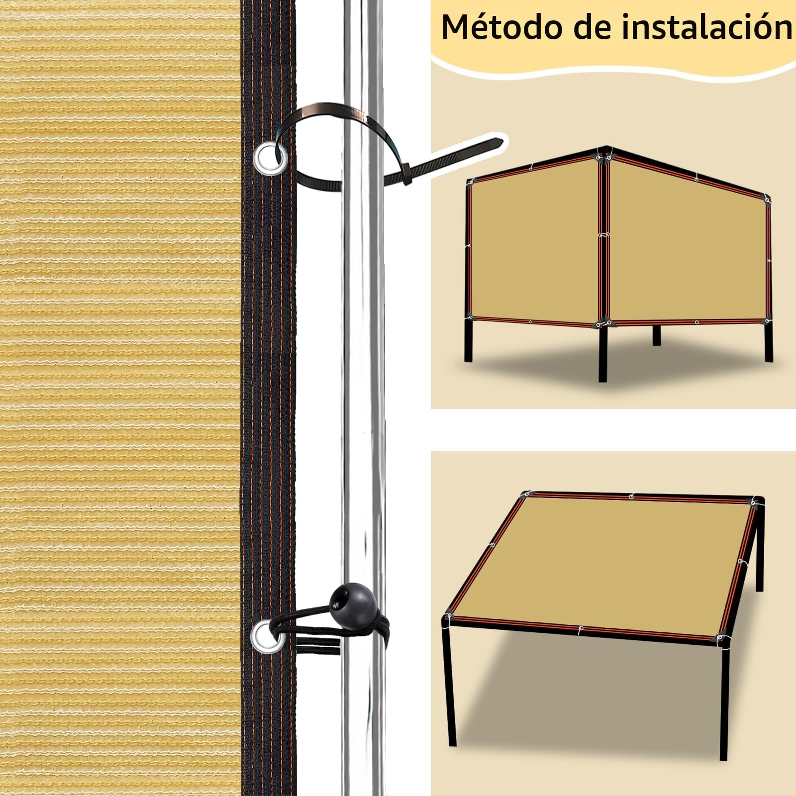 Malla Sombra - Malla de sombreado con ojales 2,5x4m Duradera Malla de sombreado 95% Protección UV Sombrilla para protección solar en balcones, jardines, invernaderos y terrazas
