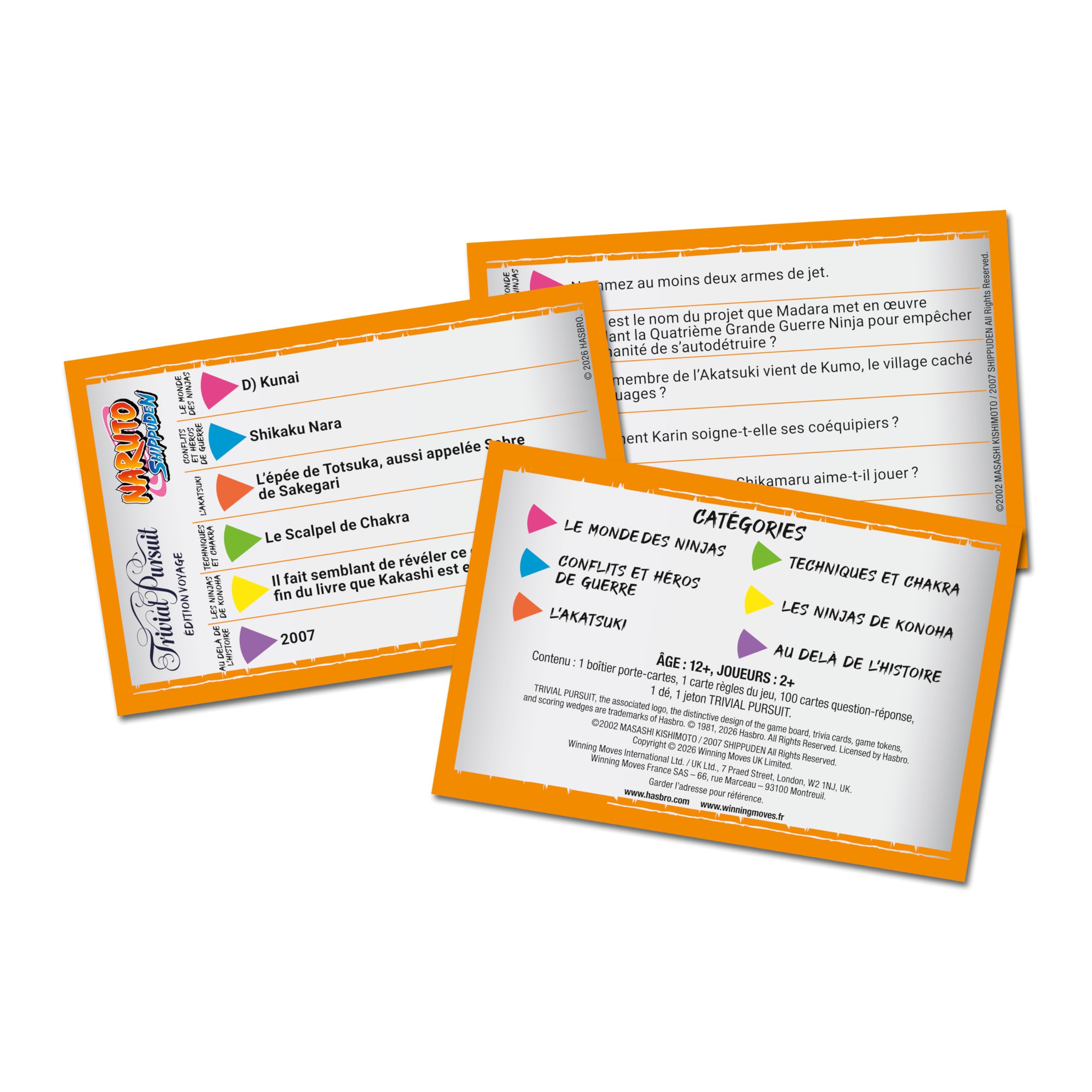 Trivial Pursuit Naruto quizz carte culture générale jeu de société famille 12 ans plus
