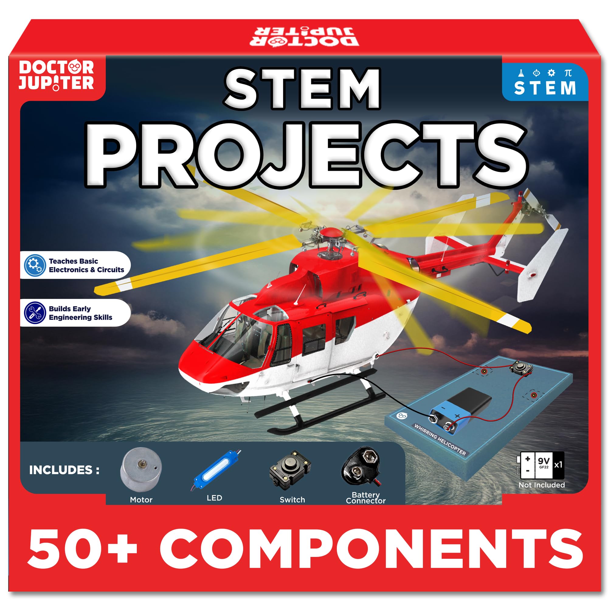 Doctor Jupiter STEM Projects Kit for Boys & Girls Ages 8+ | Birthday Gift Ideas for 8-9-10-11-12 Year Old Boys & Girls | Learning & Educational Science Kit, Crafts for Kids