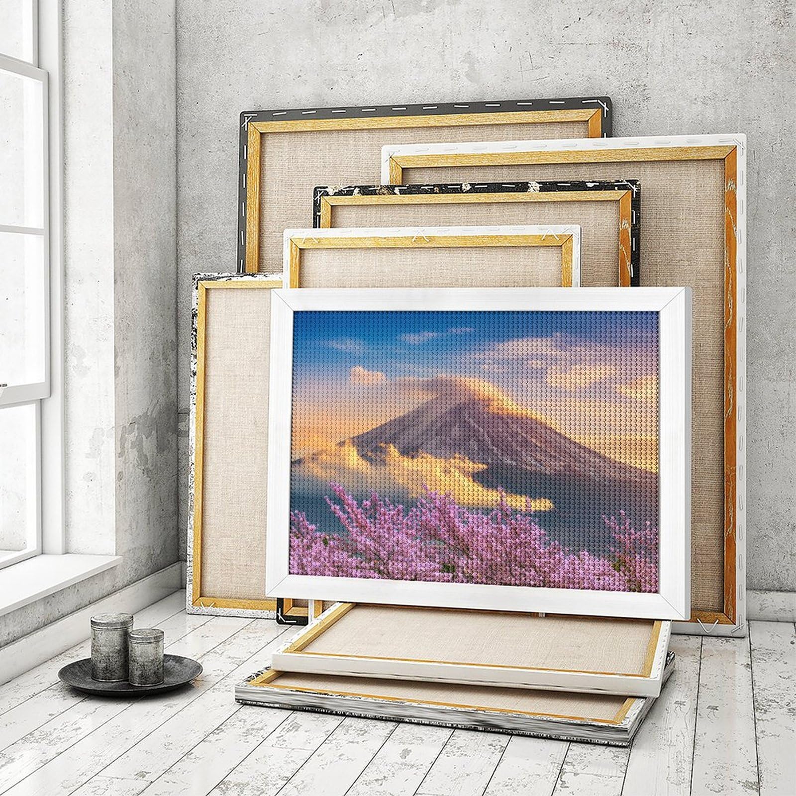 Amazon | ダイヤモンドアート キット 富士山の桜 5D モザイクアート