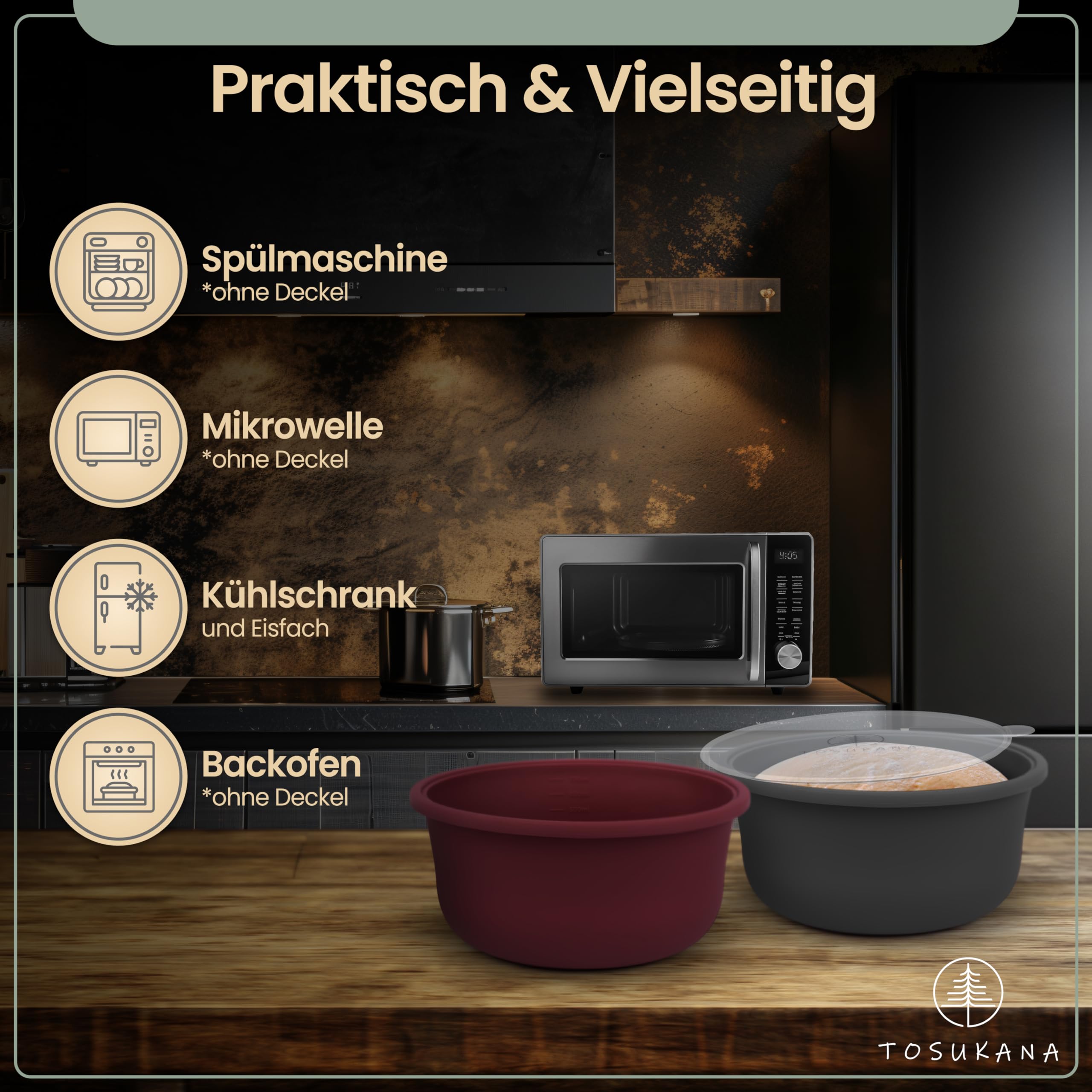 Stellar Inc. - Pizzaballenbox Set inkl. Teigschaber - 1x Pizza Box mit aufklappbarem Deckel für