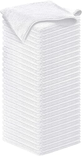 Miniatura 31 de Trapo de limpieza de microfibra, color gris, 12 unidades (16 x 16 pulgadas), alto rendimiento, 1200 lavados, tejido de agarre de raíces muy