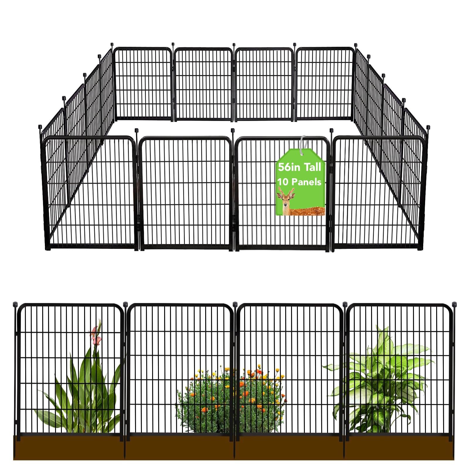 Getlay Metal Garden Fence
