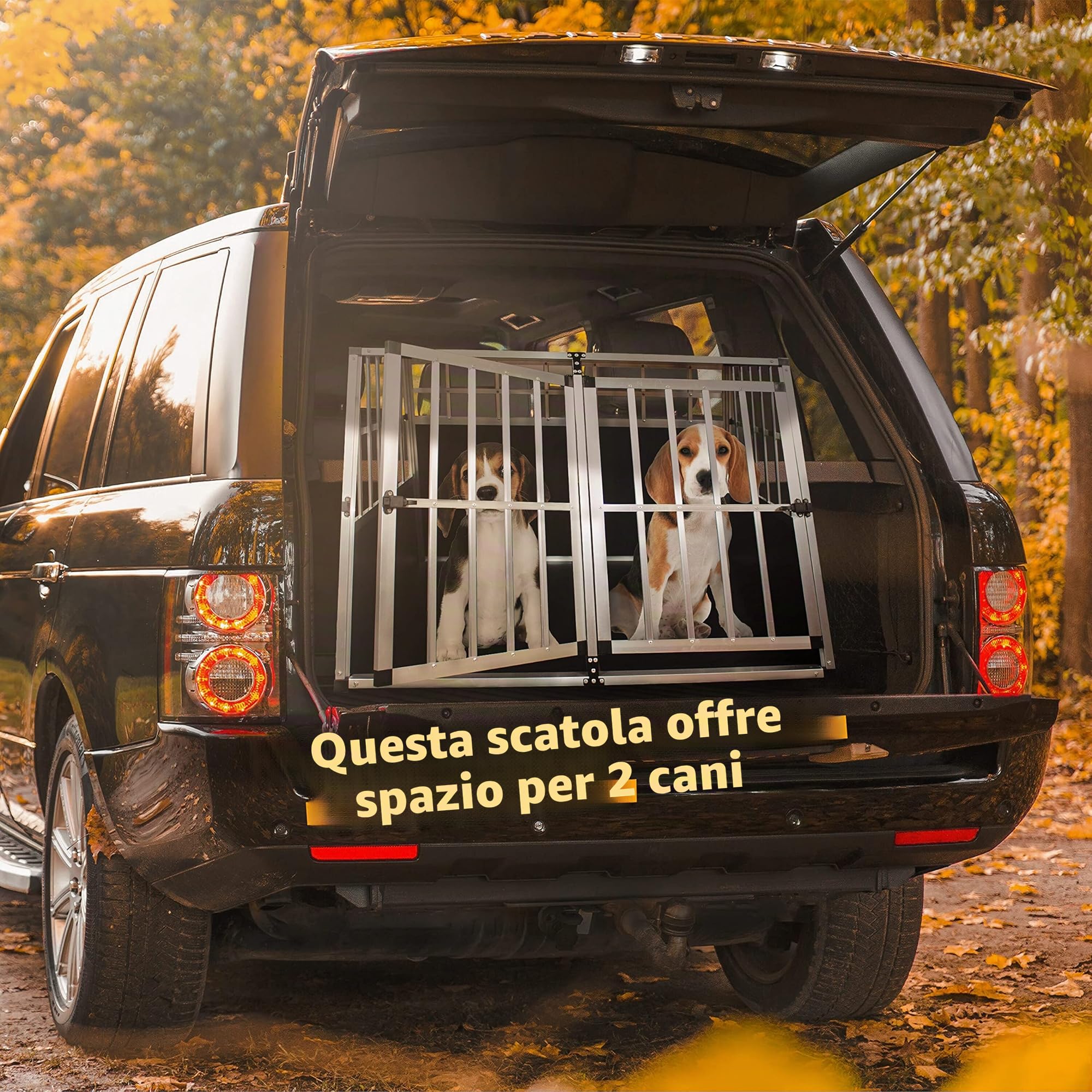 Merschbrock Trade GmbH - Trasportino per cani XL per auto, box da viaggio, gabbia per cani