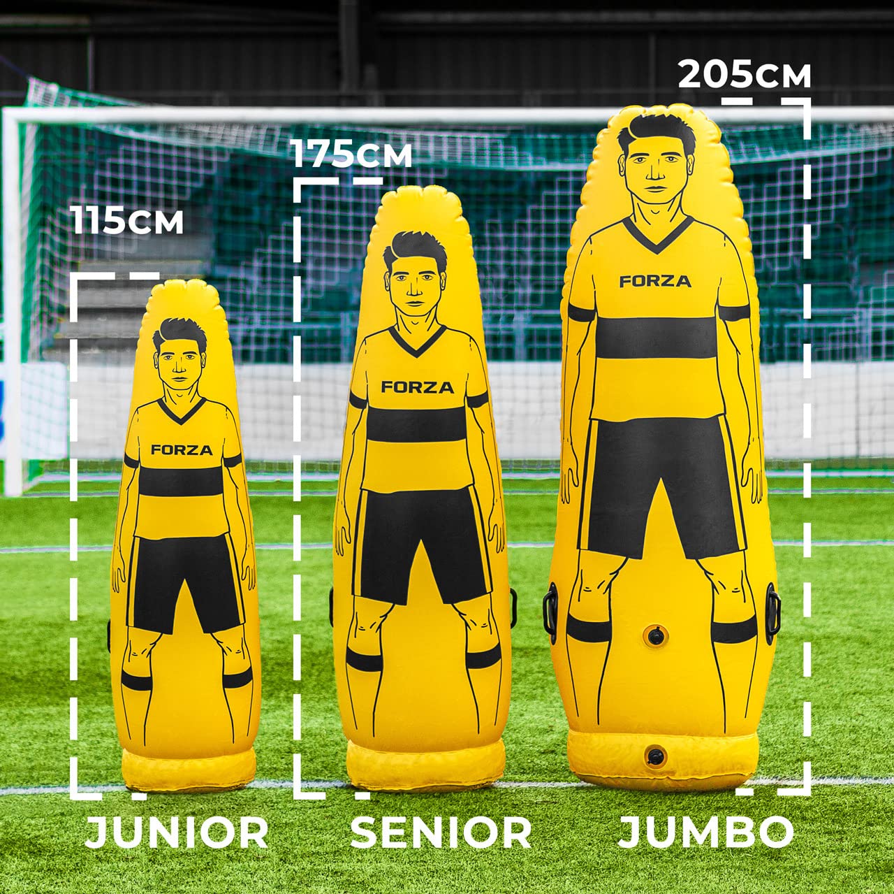FORZA Pro Mannequins de Football Gonflables – Air Mannequins pour l'Entraînement Coup Franc Foot | Pompe Disponible en Option | Mannequins de Coup Franc Foot