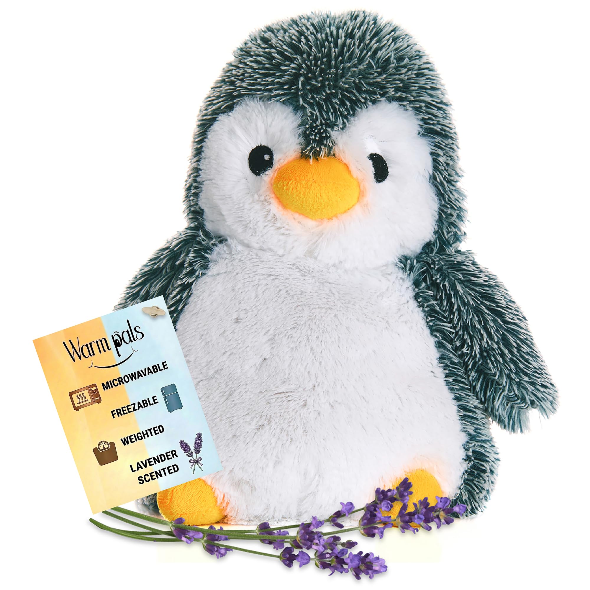 Amazon.com: Peppy Penguin - Microwavable & Weighted Plush Stuffed