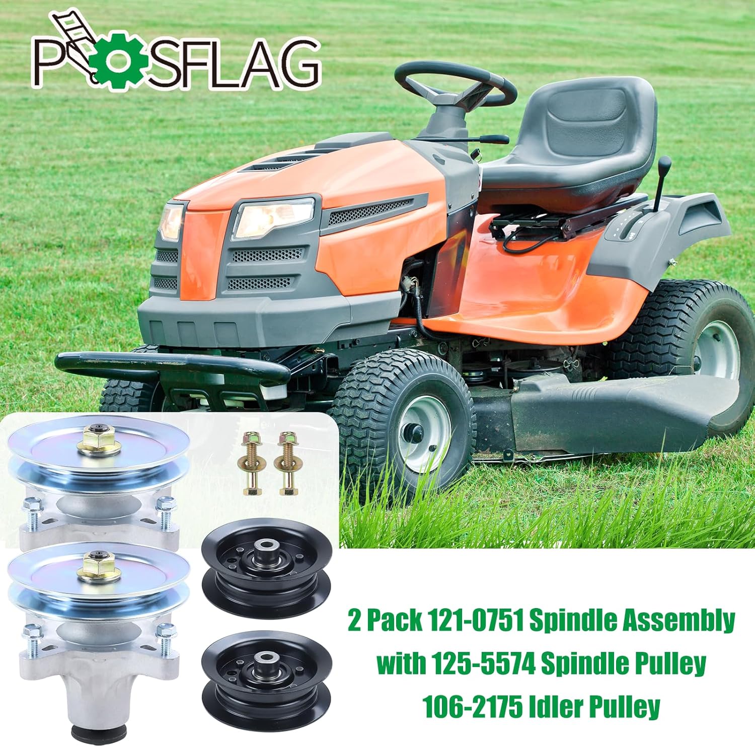 2 Pack 139-3214 Spindle Assembly with 125-5574 Pulley 106-2175 Idler Pulley Replaces Toro 121-0751 Spindle Assembly, 117-7439 117-7267 117-7268 132-9420 139-2433 for Toro SS4225 SS4235 Mowers