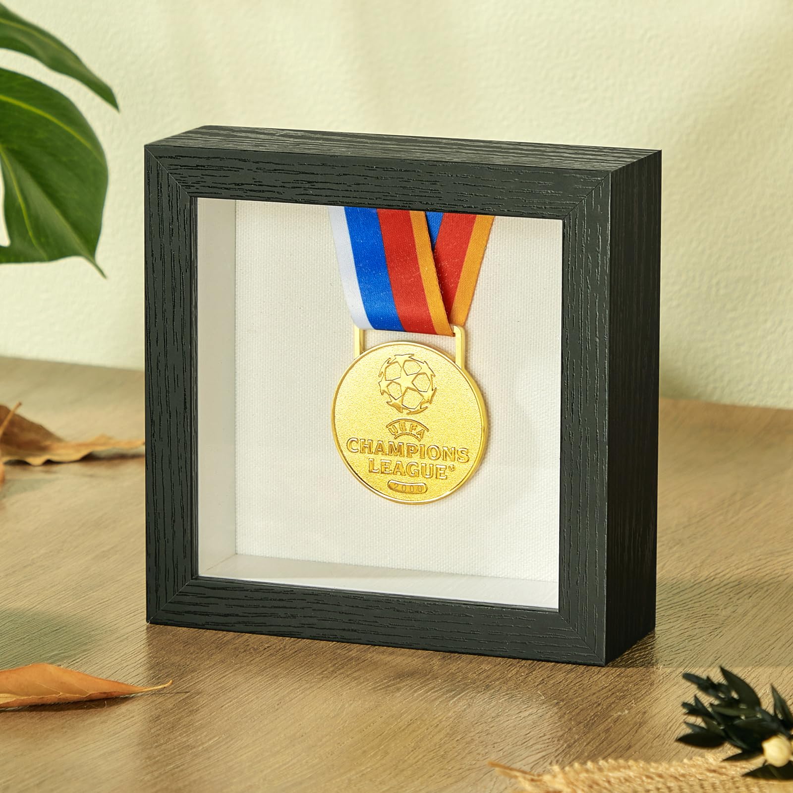 MGLIFEUL 5x5 Mini Shadow Box Frame with Shatterproof Clear Glass & Push Pin, Black, 12.7x12.7cm(5x5in) - Image 6