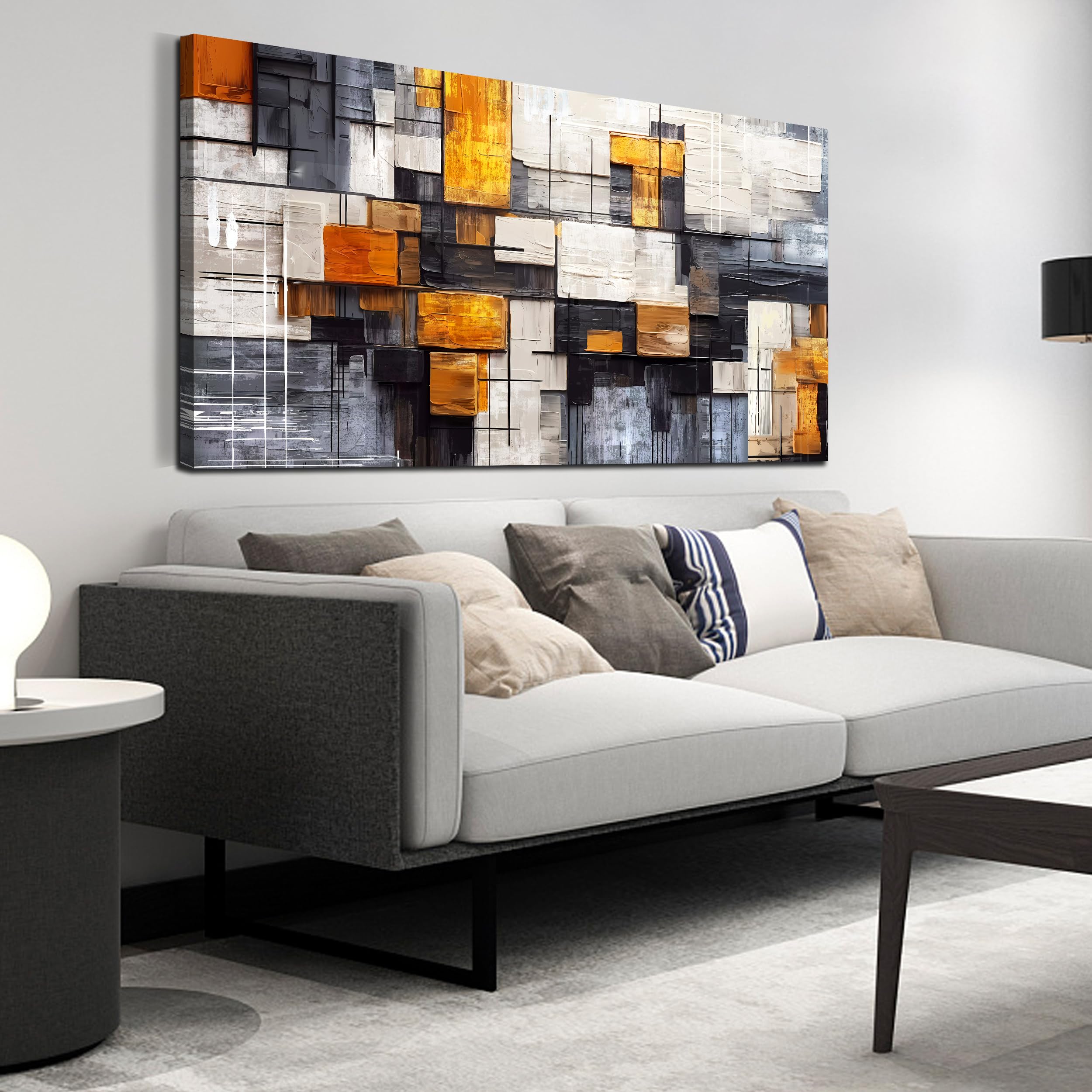 Black and White Canvas WallArt Living Room Abstract Art Wall Decor