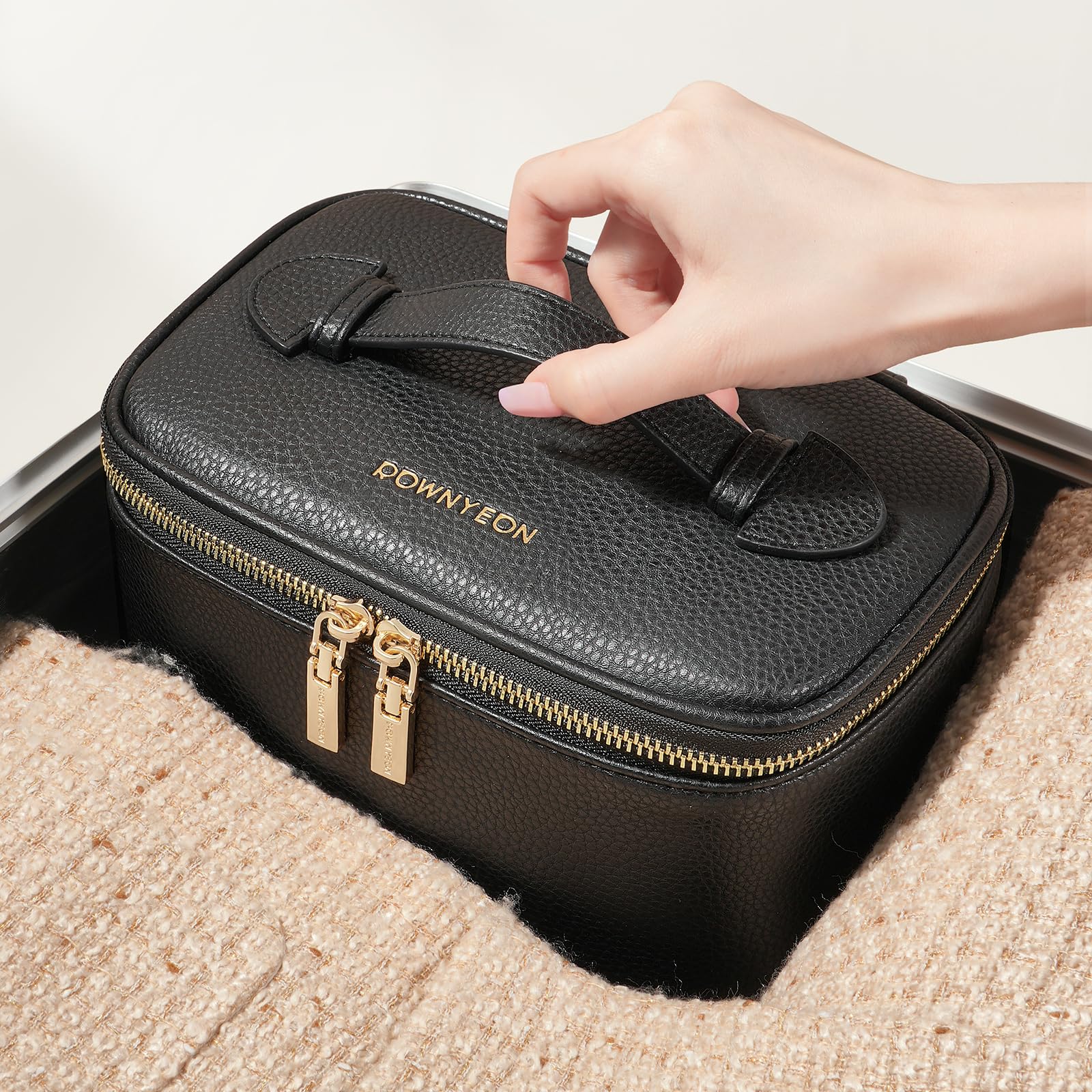 Amazon | Rownyeon バニティポーチ メイクポーチ 化粧ポーチ 大容量