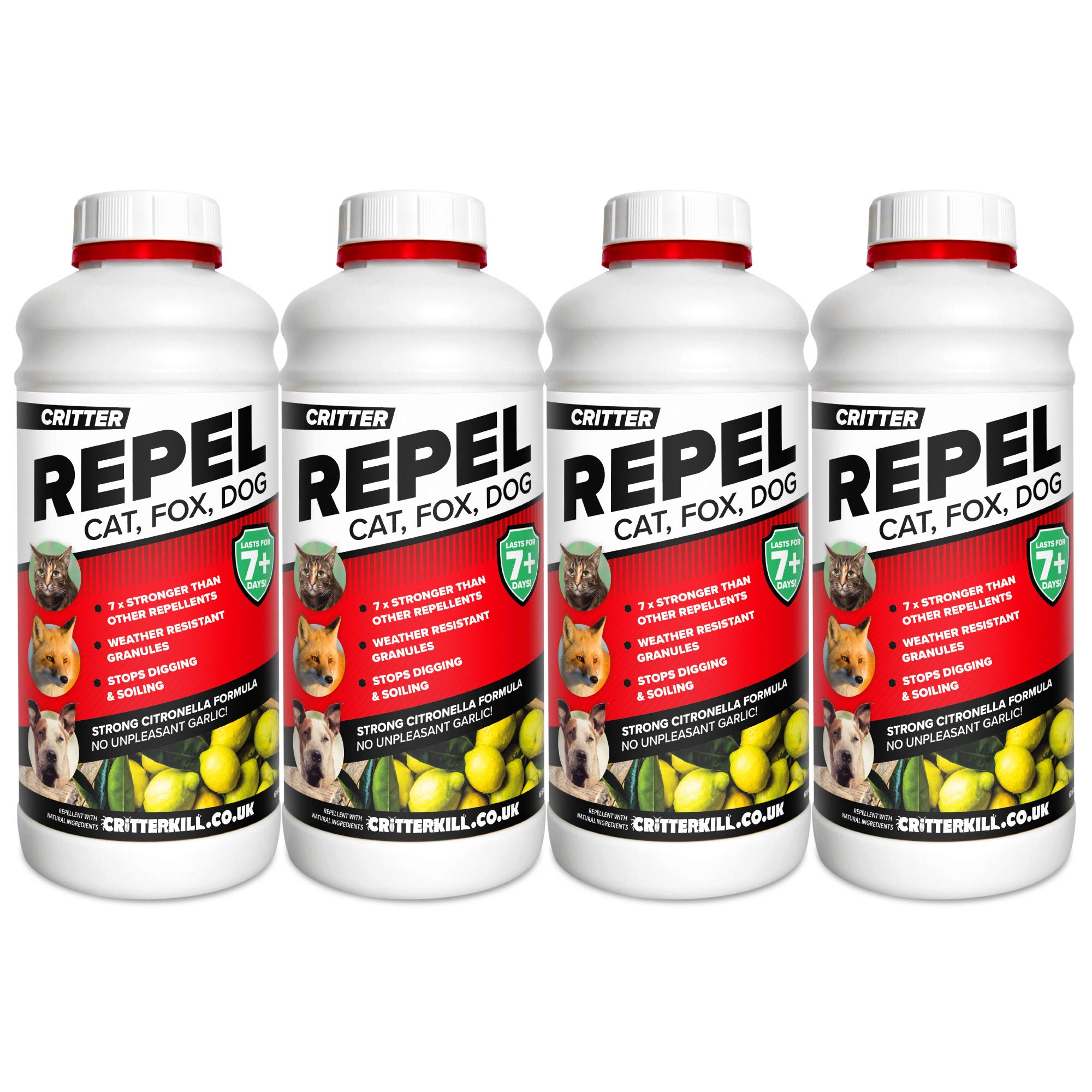 Critter REPEL Animal Repellent | Deterrent For Unwanted Garden Visitors Including Cats, Dogs & Foxes (4 x 650g) — image 1