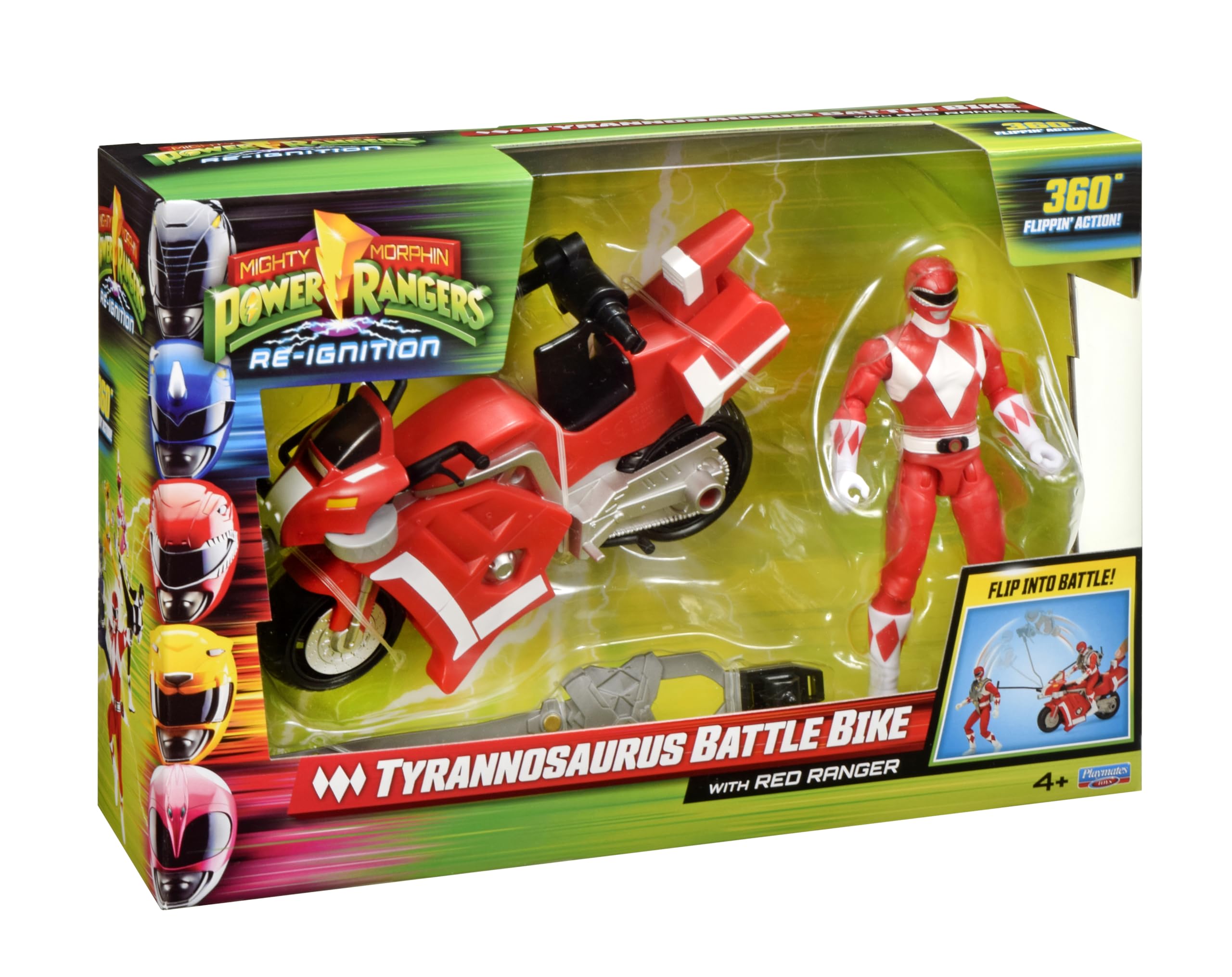 Power Rangers, Pojazd Deluxe z figurką 15 cm, czerwony strażnik - Jason Lee Scott, dla dzieci od 4 lat, PWG04