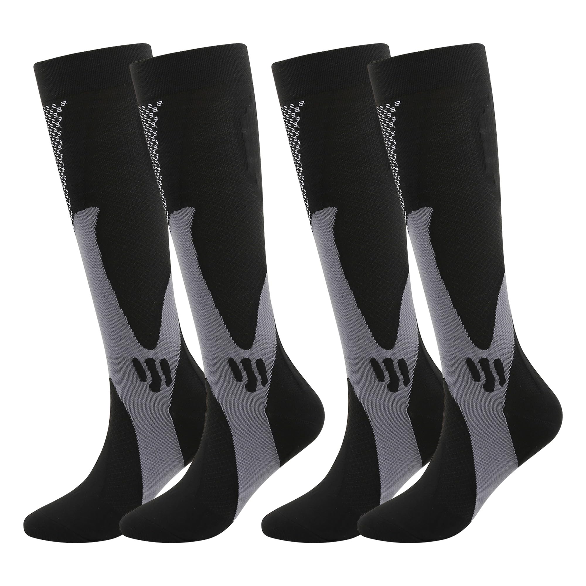 Kompressionsstrümpfe für Herren 2 Paar, Plantarfasziitis Compression Socken, Thrombosestrümpfe, Kompressionssocken Stützstrümpfe für Laufen Sport Flug Reise Radsport Fitness, Größe 38-45