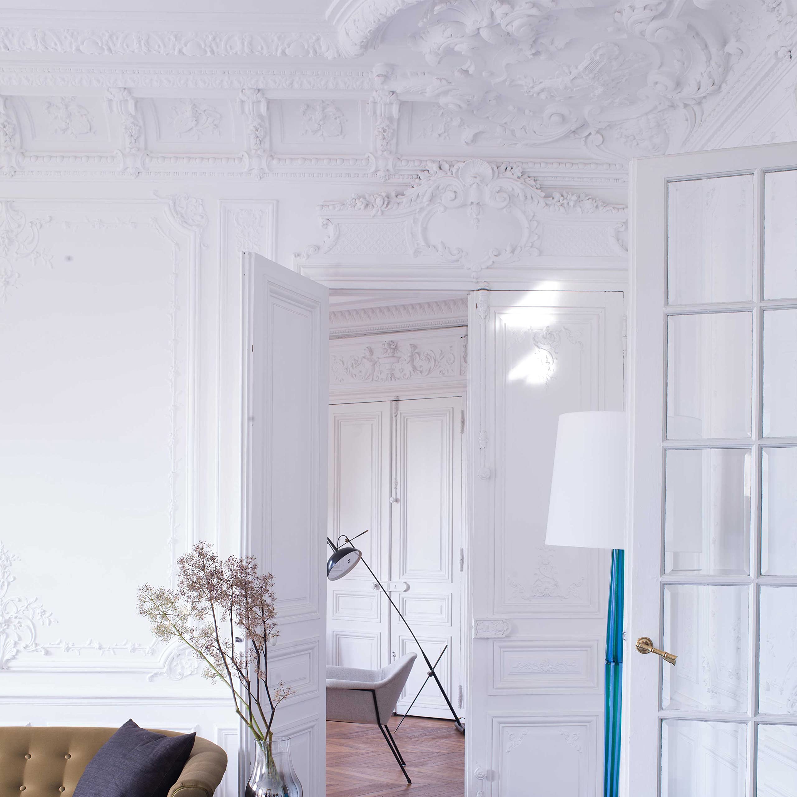 Dulux Valentine Peinture Plafond Finition Parfaite - Masque les Imperfections - Mat Blanc 2,5 L