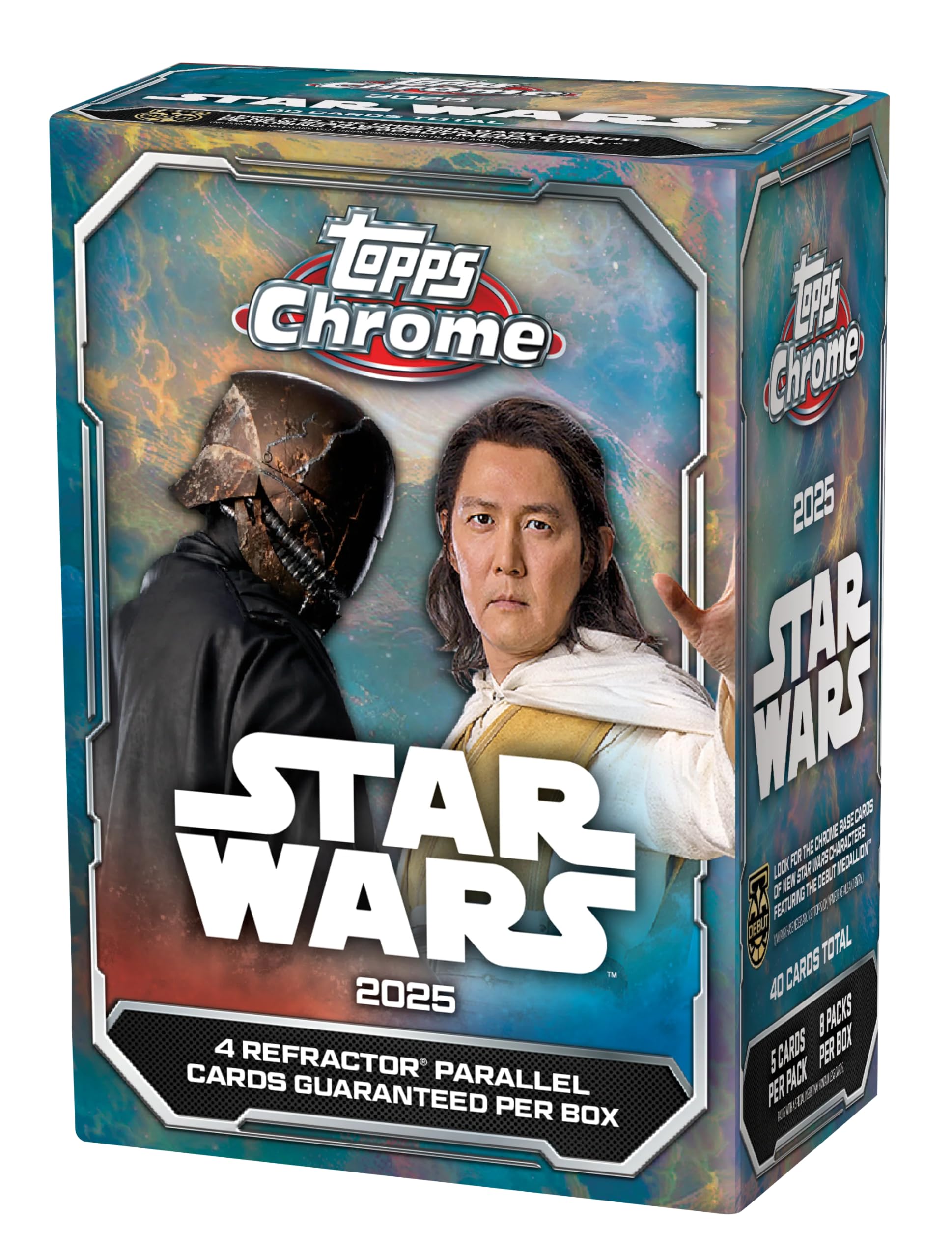 Karty Star Wars Topps Chrome 2025 Zestaw 8 Paczek Idealny na Prezent dla Fana Gwiezdnych Wojen