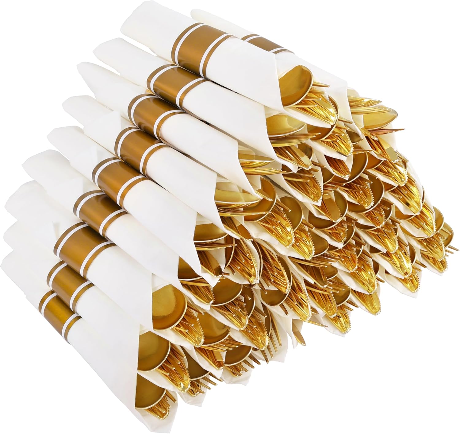 50-Pack Gold Plastic Cutlery Set – Heavy Duty Utensils for Events 50-Pack Gold Plastic Cutlery Set – Heavy Duty Utensils for Events