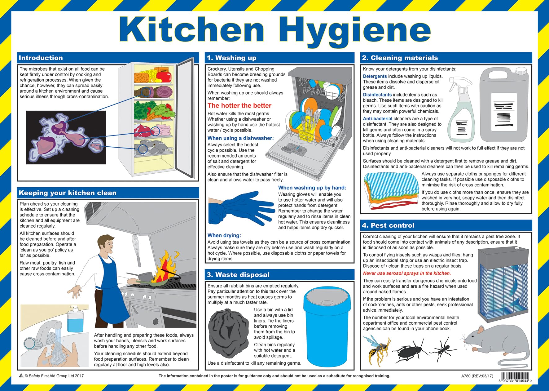 Click Medical Kitchen Hygiene Poster  CM1300