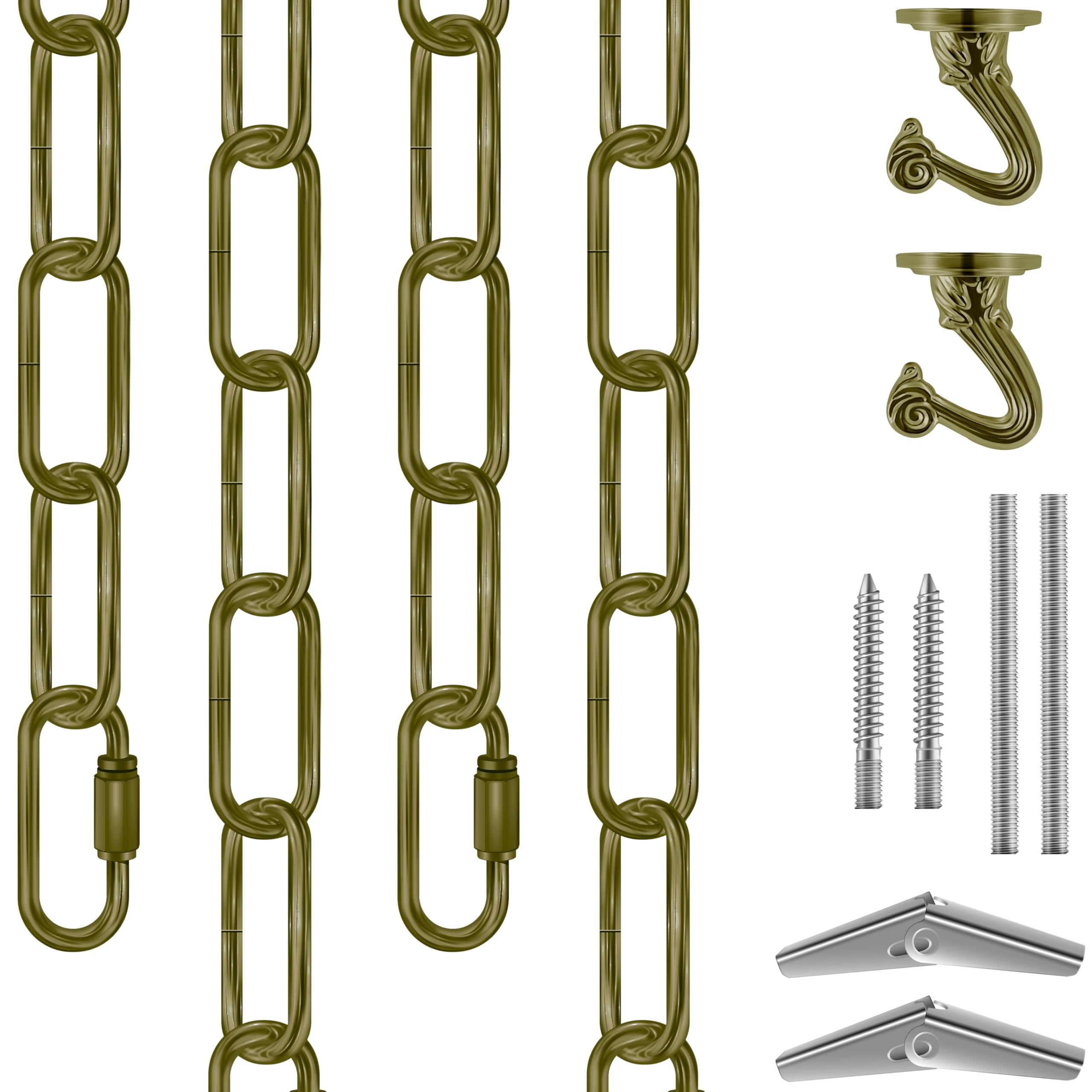 12 Ft Light Fixture Chains Kit for Hanging (Brass) — Amazon image 7