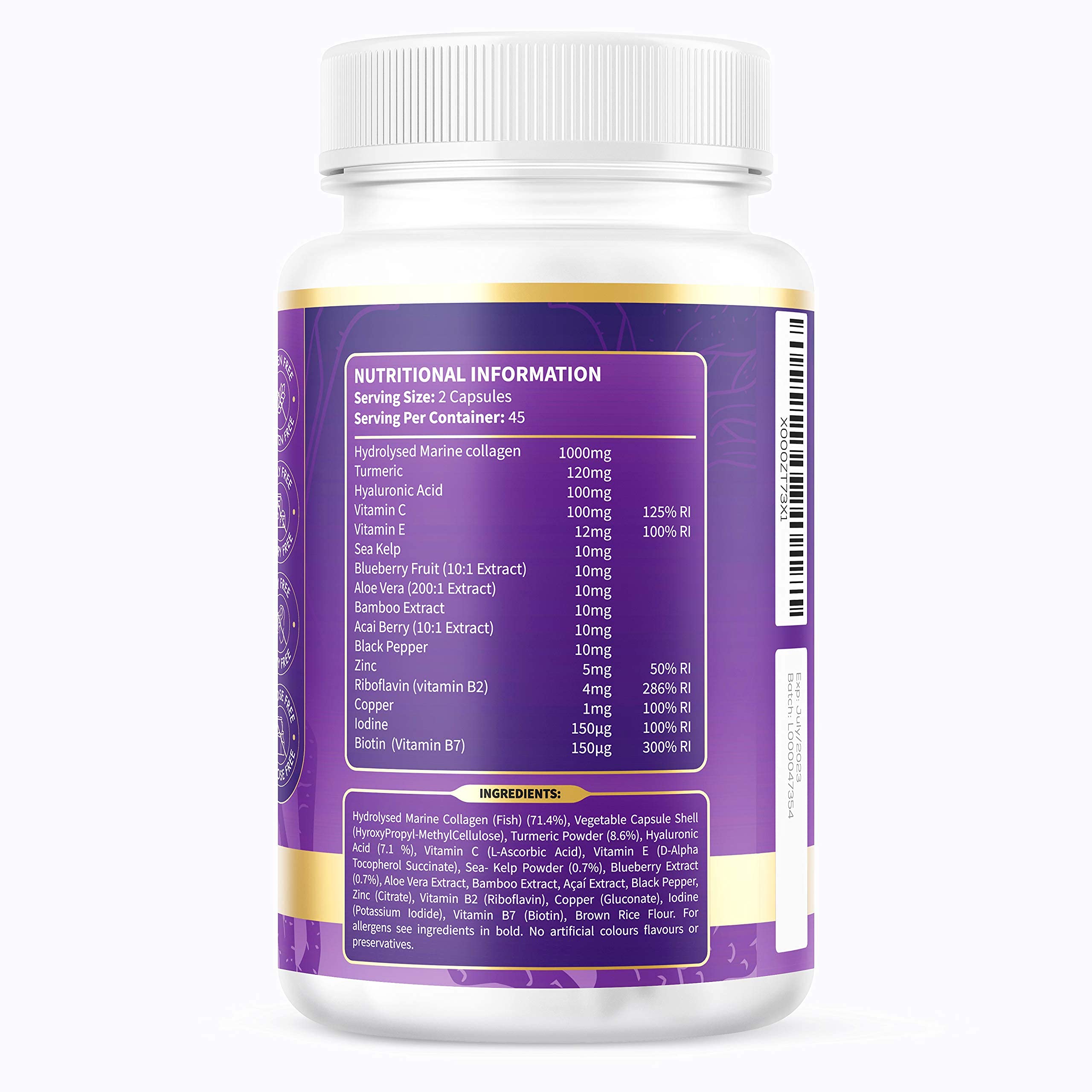 High Strength Marine Collagen Tablets Skin, Hair, Nails & Joints