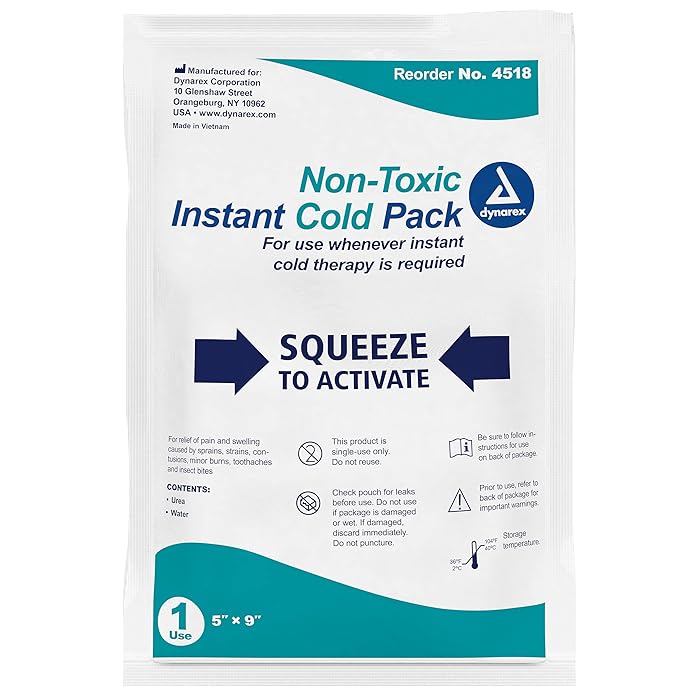 Buy Dynarex Instant Cold Packs with Urea Disposable Ice Packs for