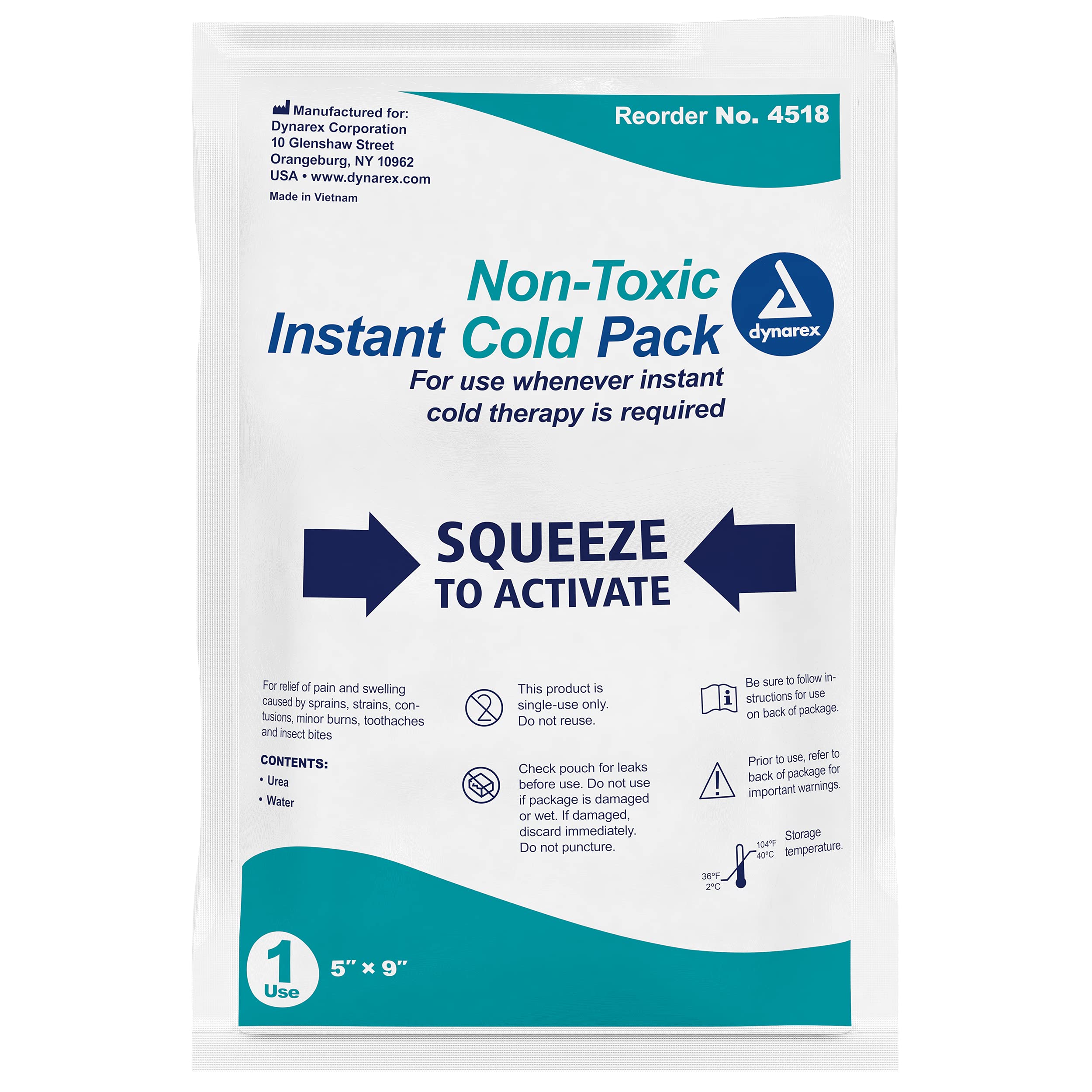 Buy Dynarex Instant Cold Packs with Urea Disposable Ice Packs for
