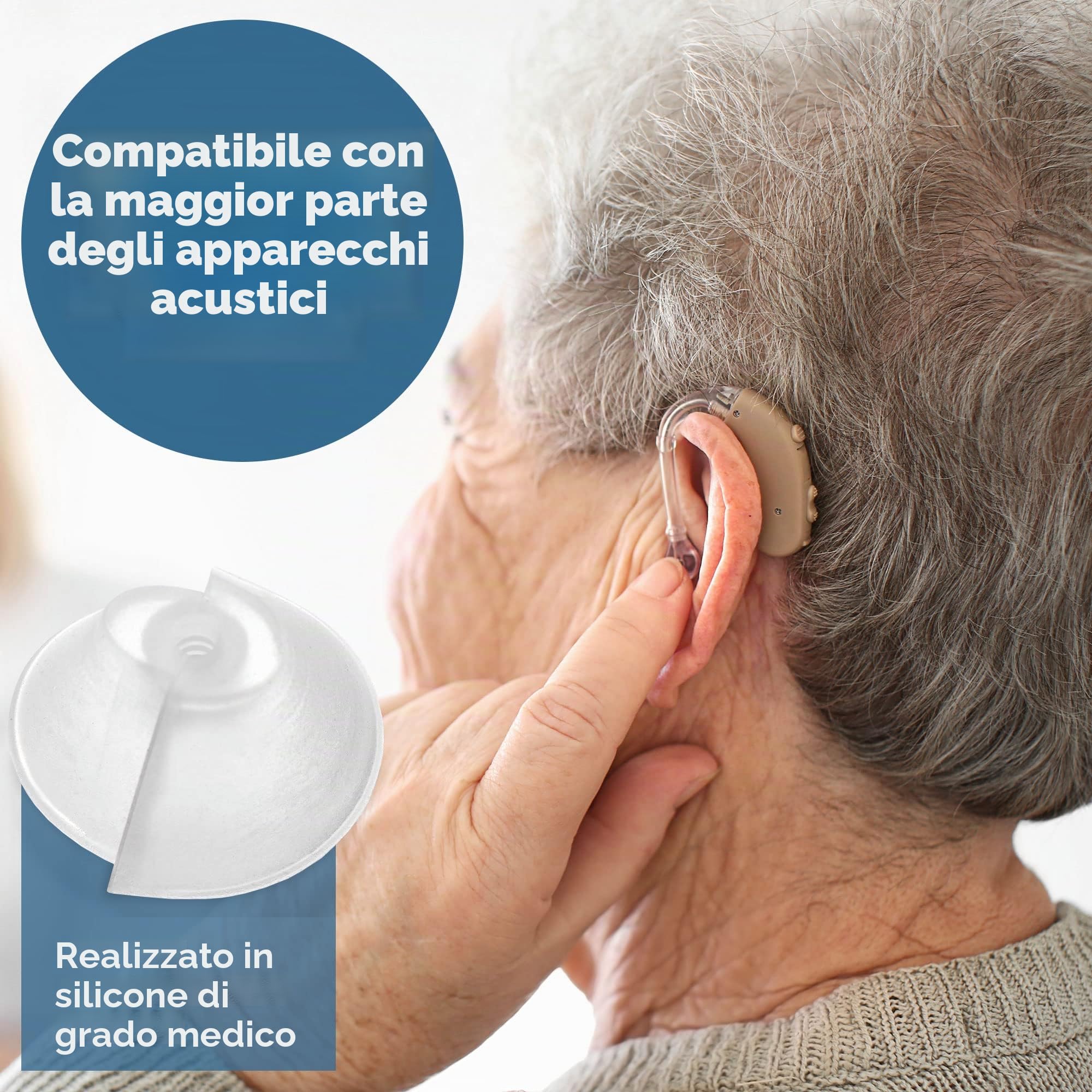 MEDca Tulipano per apparecchi acustici GN Resound Sure Fit – 10 pz punta di ricambio BTE PSAP e Open Fit, trasparente