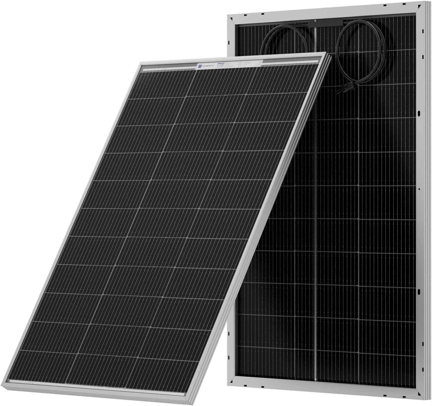 DCHOUSE Panel Solar Monocristalino 100W 12V, Alta Eficiencia, Módulo Fotovoltaico para Autocaravana, Cobertizo de Jardín, Barco y Sistema Solar