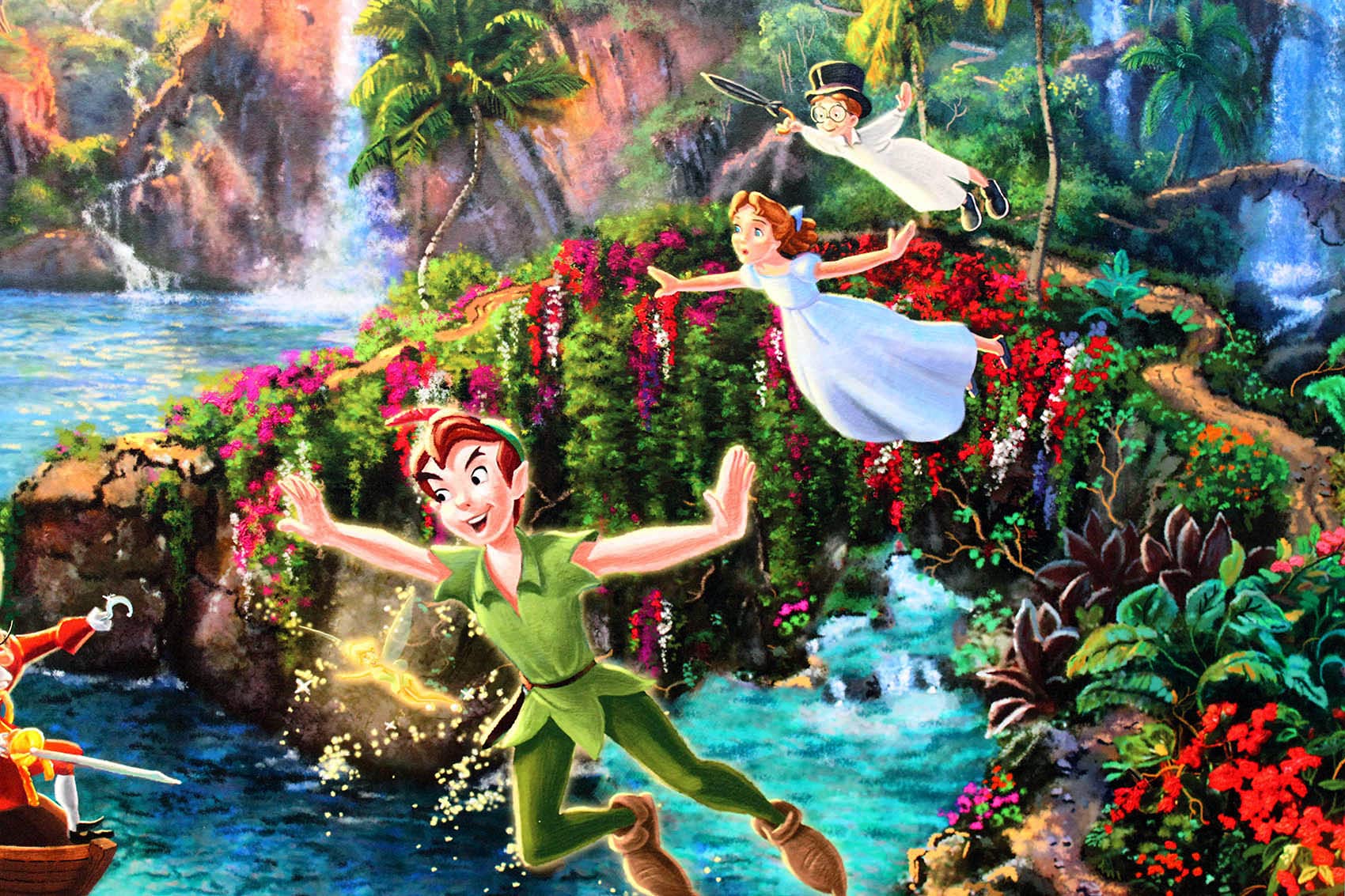 絵画 copen Amazon.co.jp: Disney Thomas Kinkade Peter Pan/Neverland b
