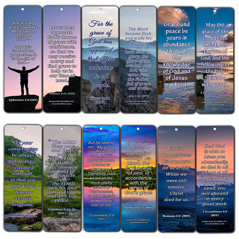 Buy Bible Verses About Grace NIV (12 Pack) - Collection of Bible Verses ...