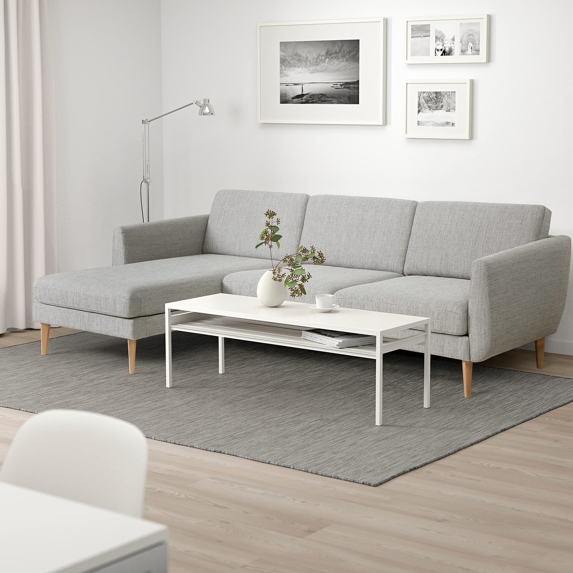 Amazon｜IKEA SMEDSTORP 4人掛けソファ 長椅子 Viarp/beige/brown Oak 