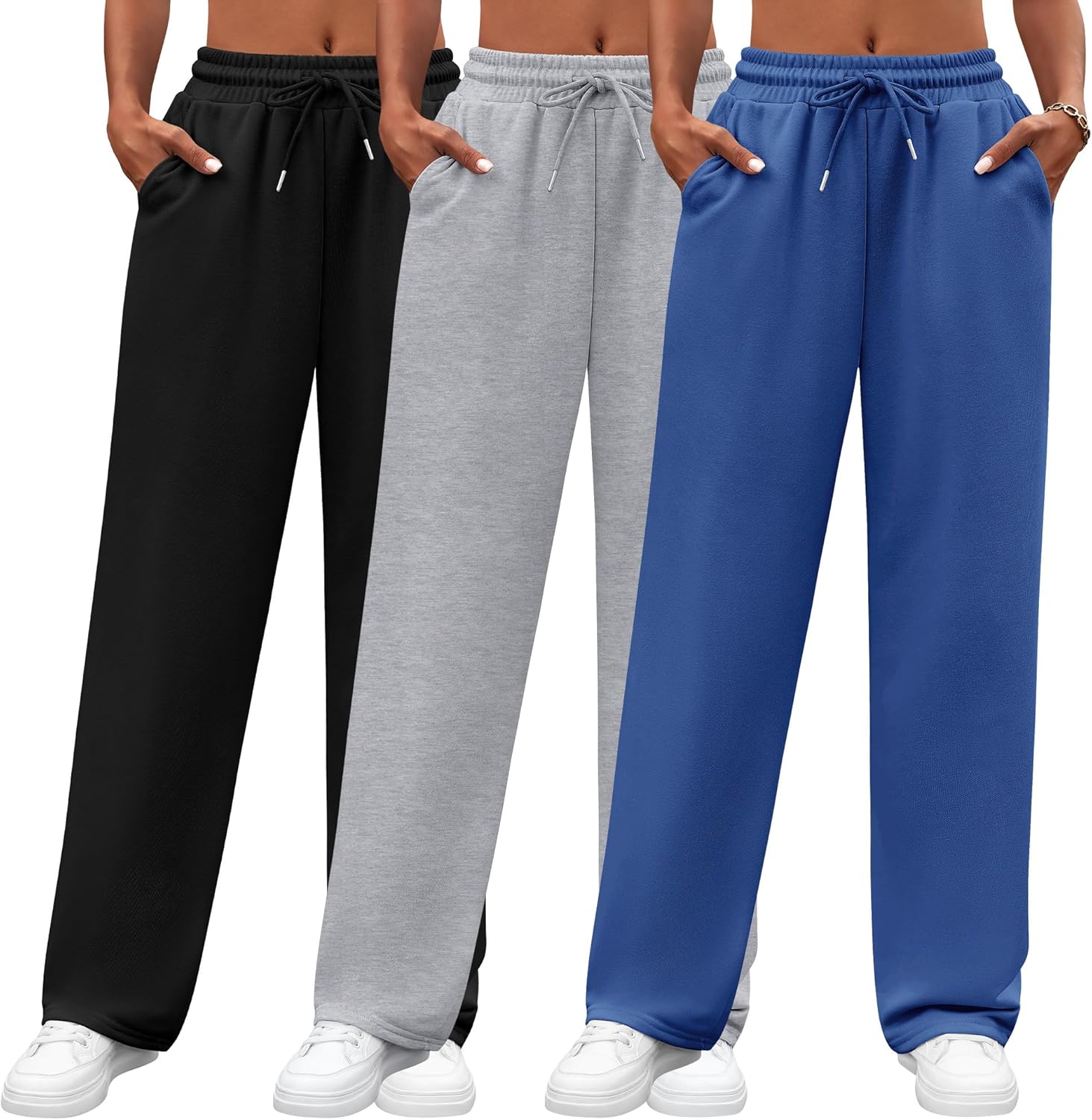 Black, Light Heather Gray, Denim Blue