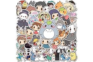 Anime Stickers - 50Pcs Japanese Cartoon Stickers Waterproof Vinyl Cute Stickers for...