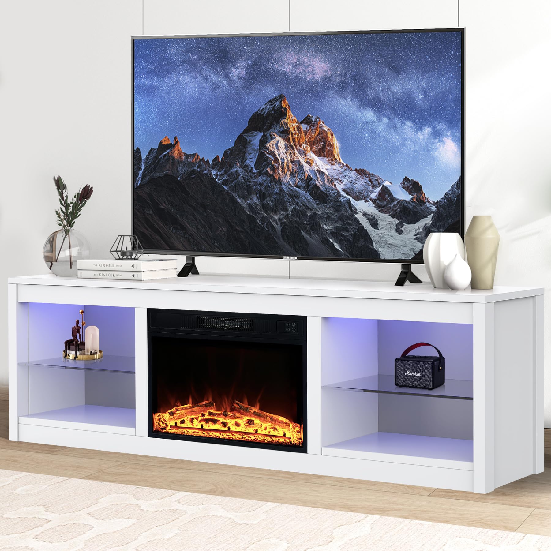 Vaczon Fireplace TV Stand with 23