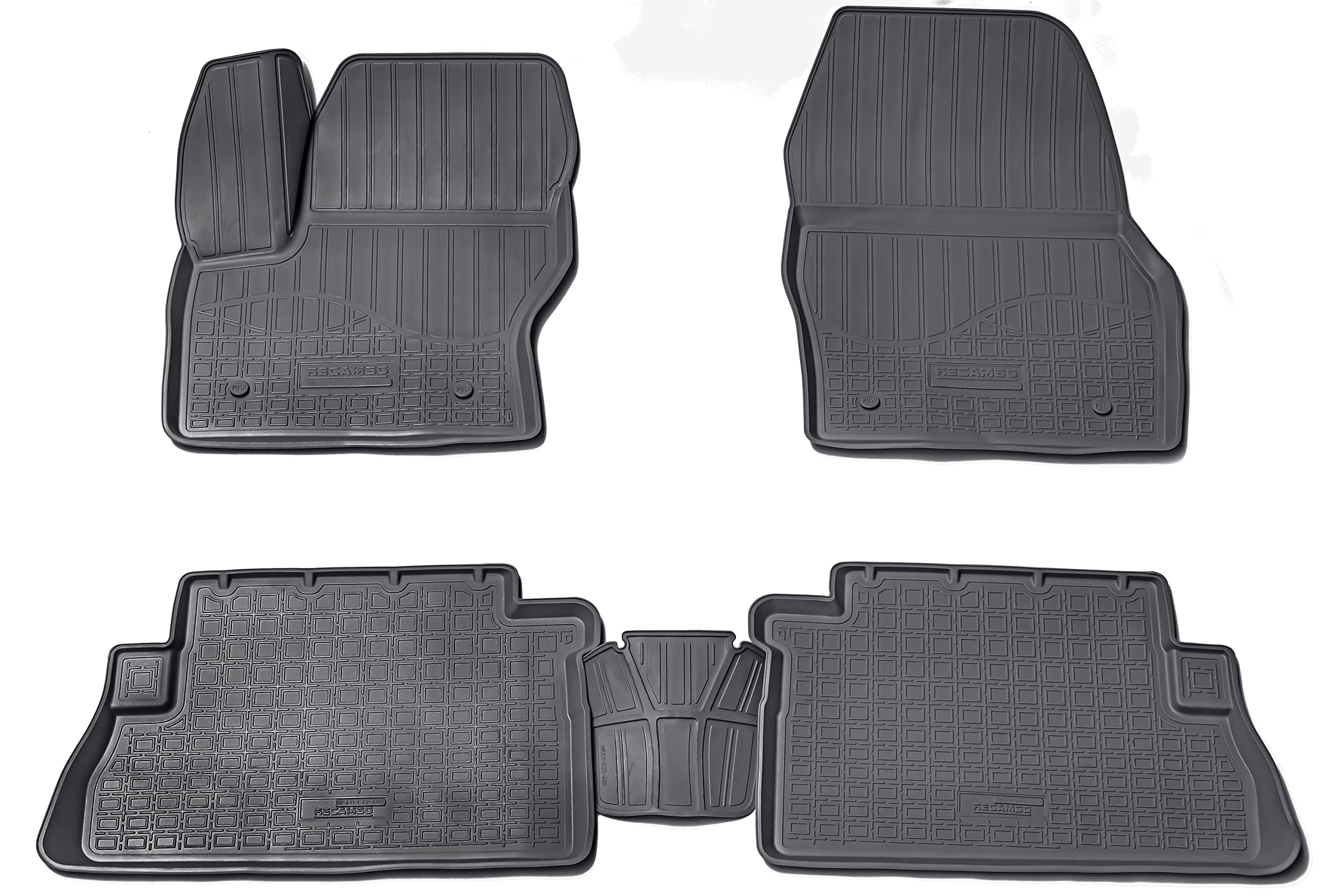 Recambo Dywaniki gumowe 3D pasuj?ce do FORD Kuga II | DM2 | rok produkcji 2013-2019 | dok?adnie dopasowane z kraw?dzi?
