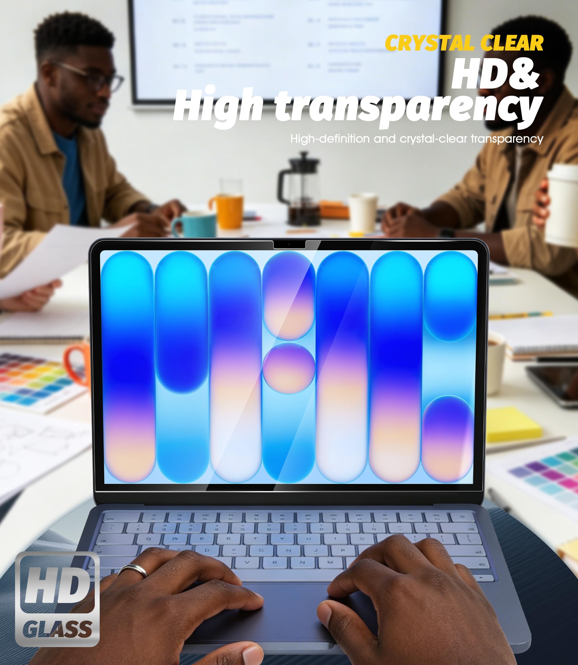 NEWZEROL 2 sztuki szkła ochronnego na wyświetlacz, kompatybilne z Apple macbook neo 2026, folia ze szkła hartowanego, odporne na zarysowania, wysoka rozdzielczość 9H, ultra przezroczyste szkło