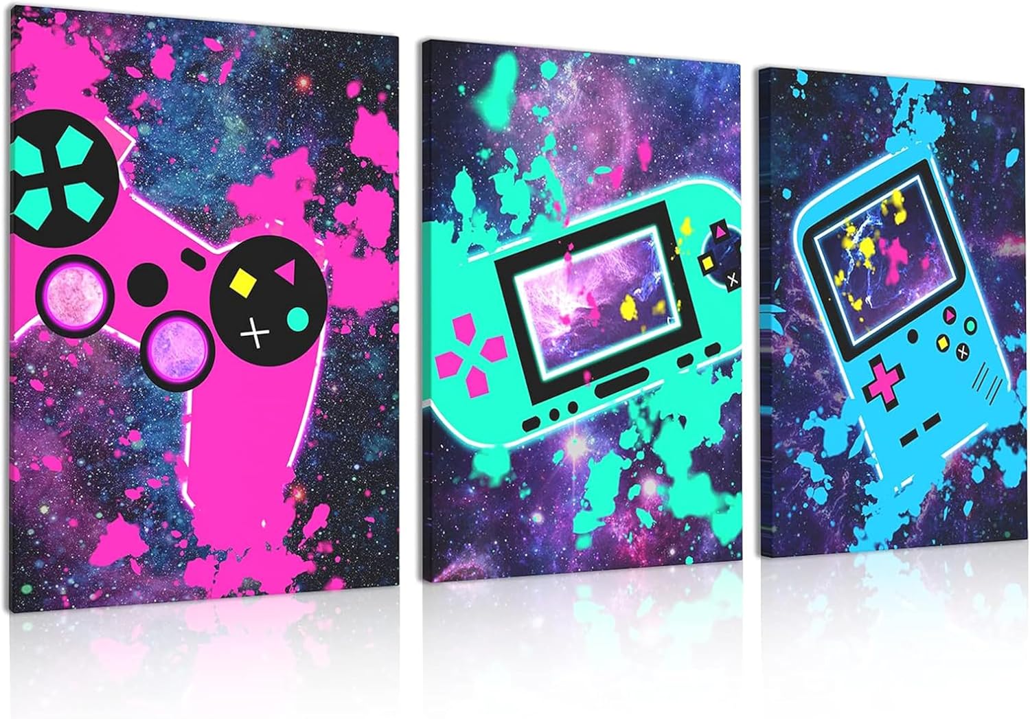 Game Room Wall Art Decor Funny Gaming Decorations Canvas Prints Boys Room