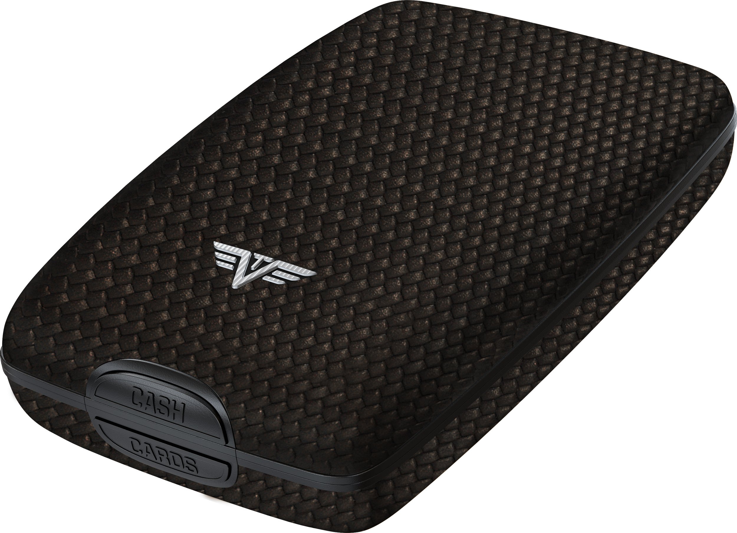 Tru Virtu Wallet Leather CASH & CARDS Oyster Case Aluminium Card Purse Credit Coin Money Slim Clip Fold Men's rfid block travel gift - -