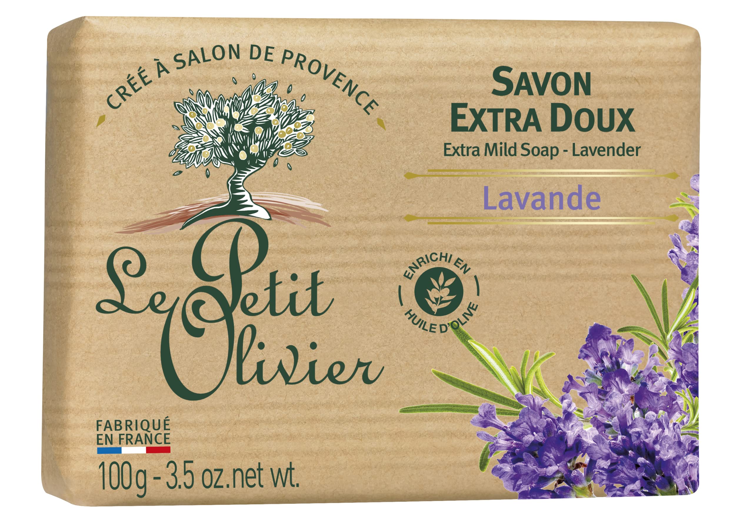 Extra Mild Soap Bar With Lavender, 100 gm