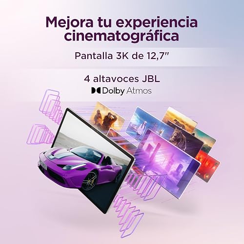 Lenovo Idea Tab Pro Tablette 12,7" 3K Edition Matte (MediaTek Dimensity 8300, 8 Go RAM, 128 Go UFS 3.1,144 Hz, Wi-FI 6E, Bluetooth 5.3, Android 14) Gris Lune - Comprend Tab Pen Plus - 7