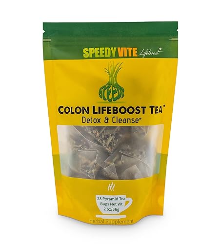 SpeedyVite Colon LifeBoost Tea Detox and Cleanse - Té Pu'er orgánico con jengibre, citronela, para una mayor salud y función del colon