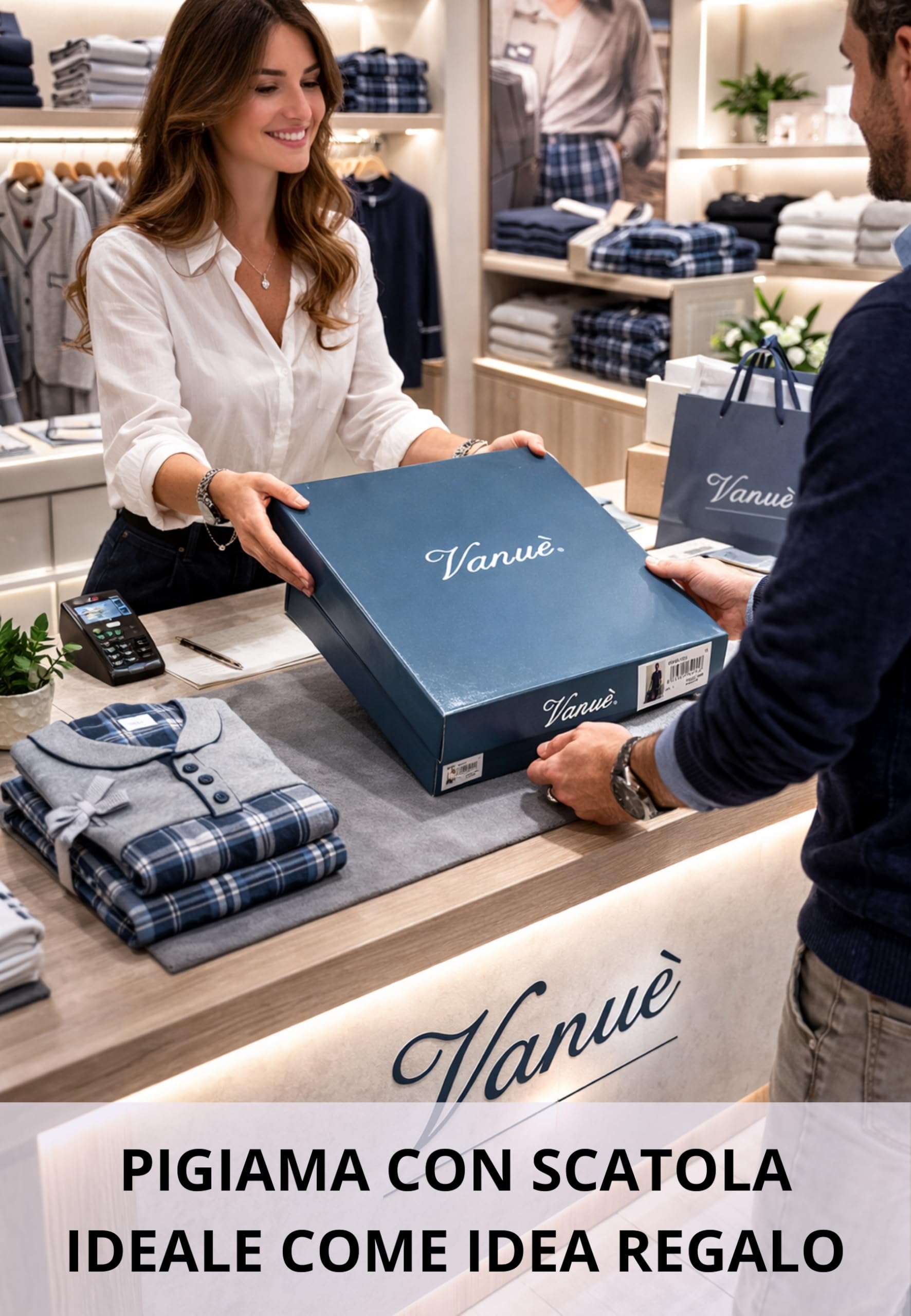 Intimitaly Vanuè - Pigiama Uomo Cotone Lungo 100%, Maglia Maniche Lunghe e Pantalone, Leggero e Traspirante, Primavera Estate - 5