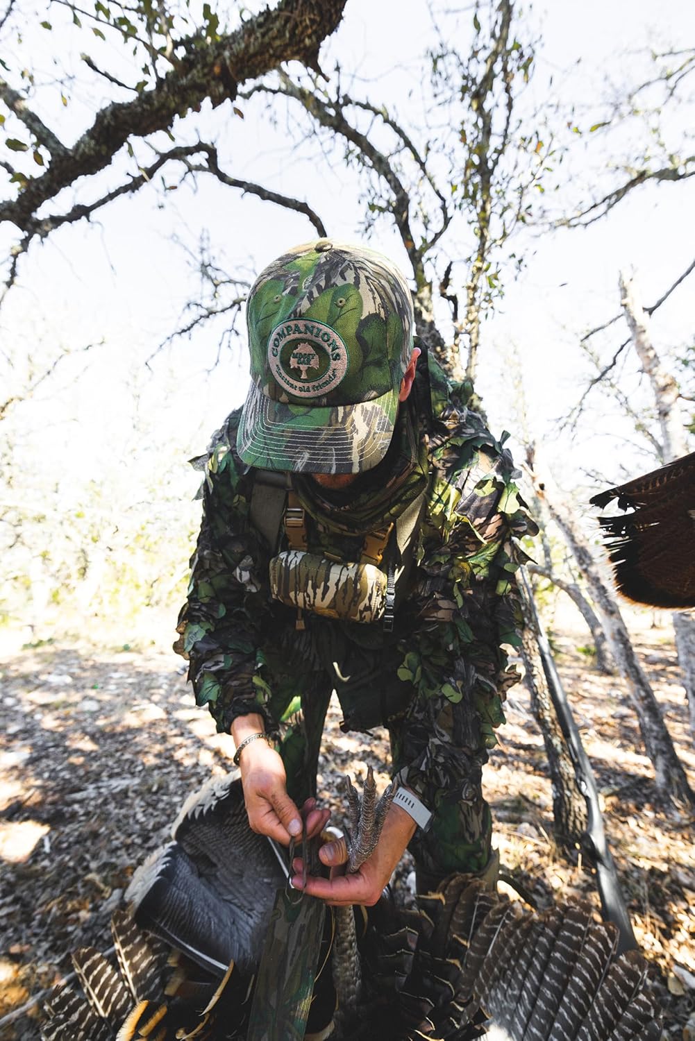 Mossy Oak Camo Men's Leafy Hunting Pants with Pockets - Image 7