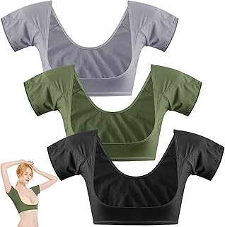 3 Pcs Underarm Sweat Vest Underarm Sweat Pads Breathable Sweat Guards for Under Armpits Sweat Proof Washable Sweat Protector for Women Girls Ladies