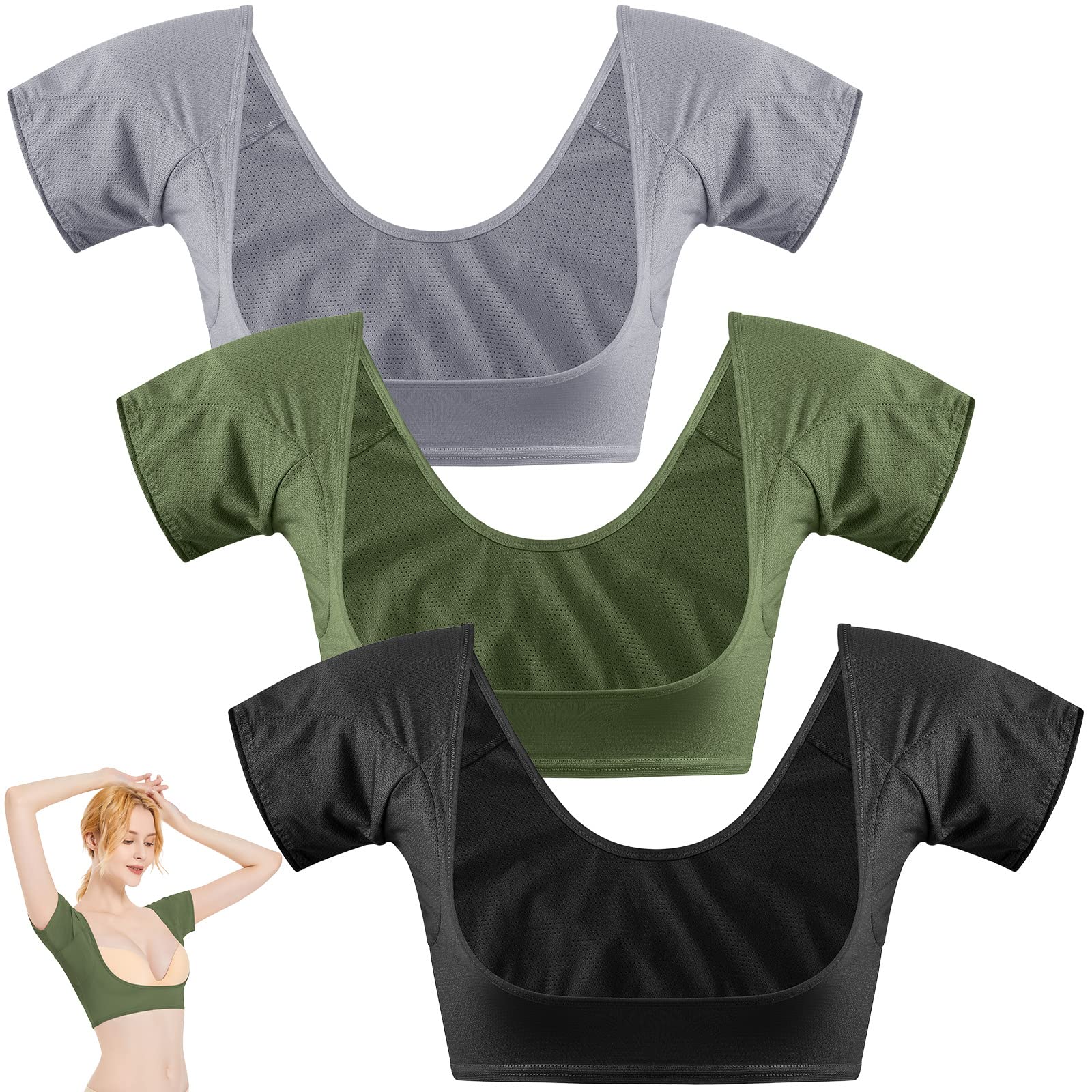 Zhanmai 3 Pcs Underarm Sweat Pad