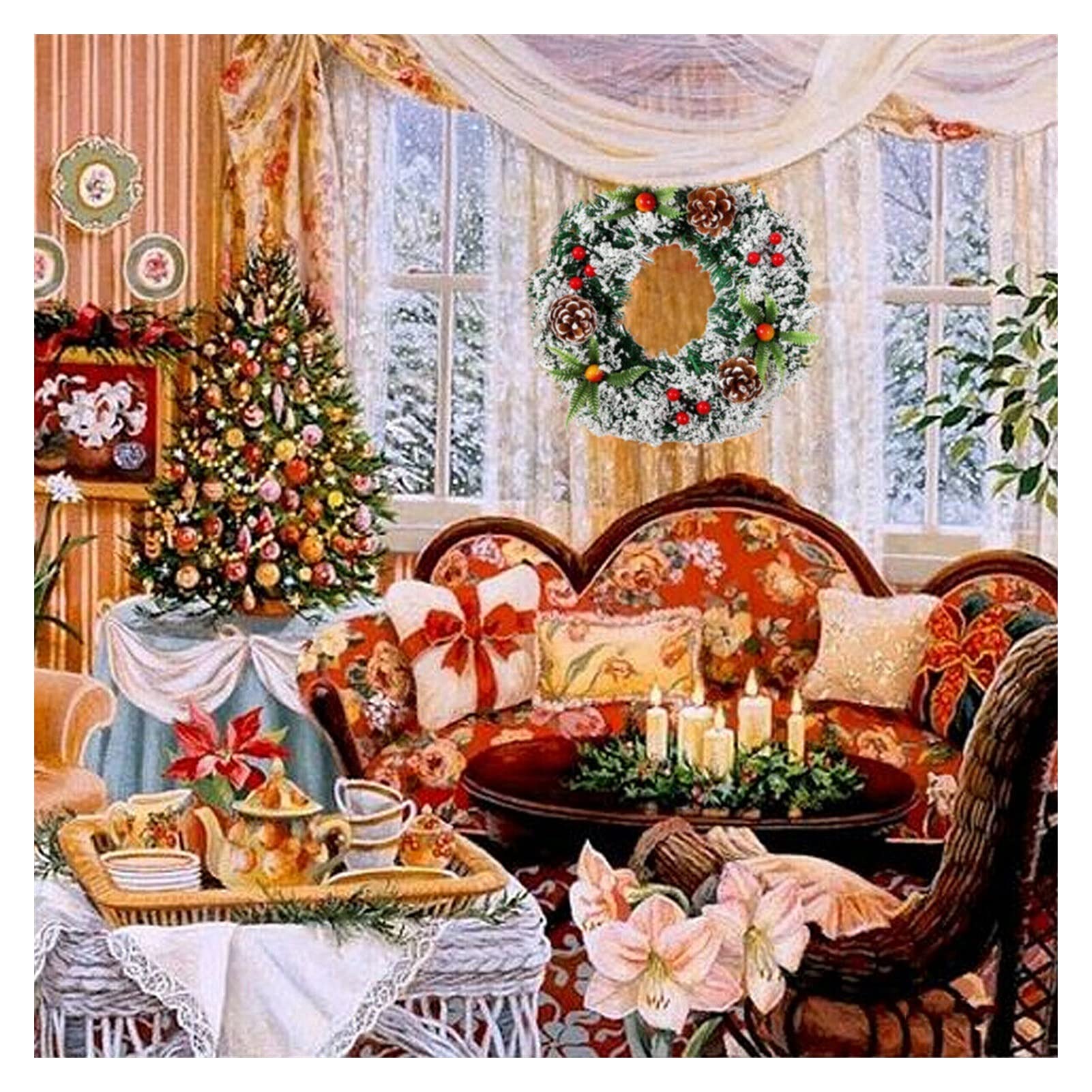 Weihnachtskranz Mit Zapfen – 30 Cm, Festlich & Dekorativ