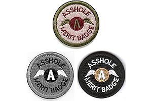 Asshole Merit Badge Patches - Morale Tactical Patch Set
