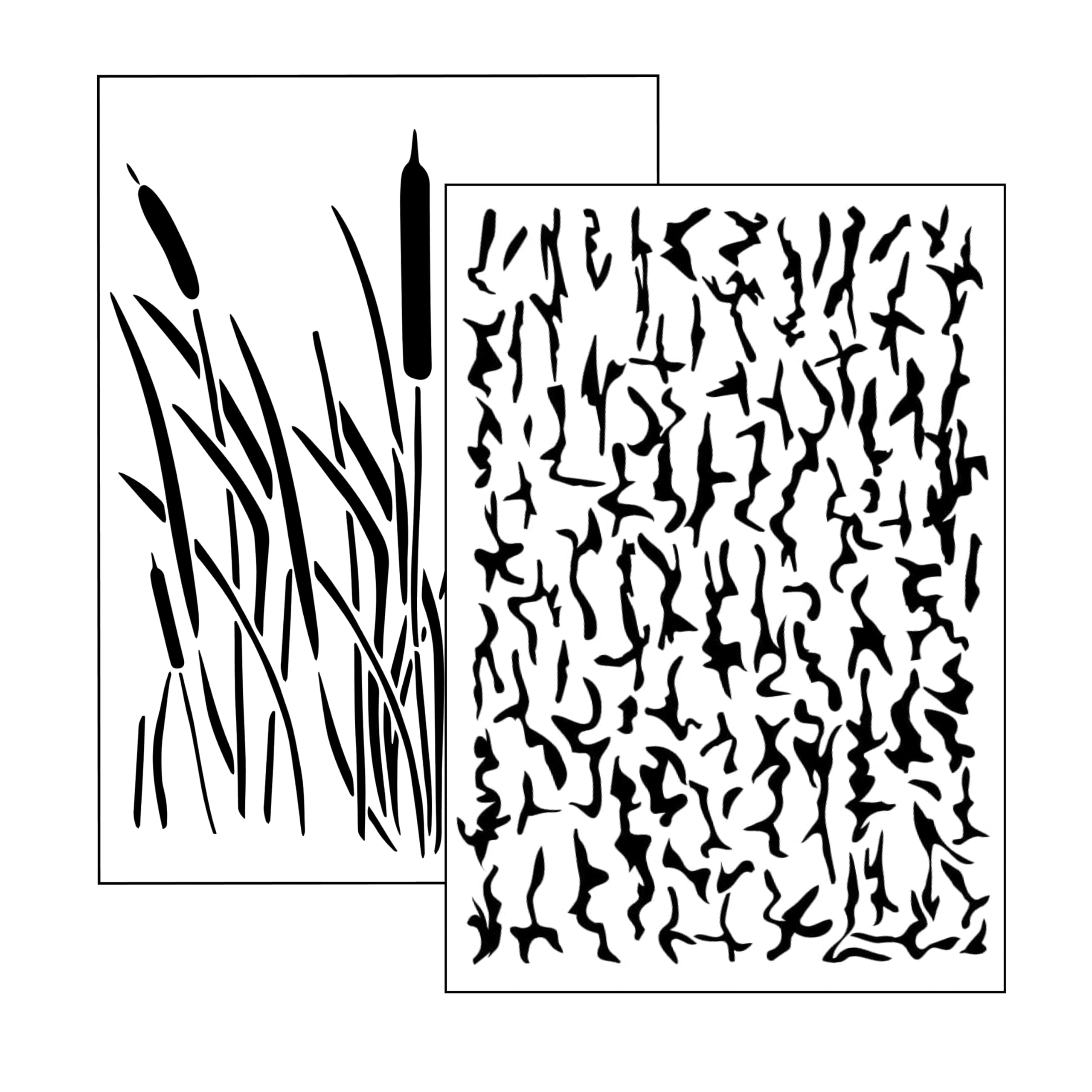 2 Pack Mylar Camo Stencils Camouflage Gun Paint RC Mask Model Hexagon DD